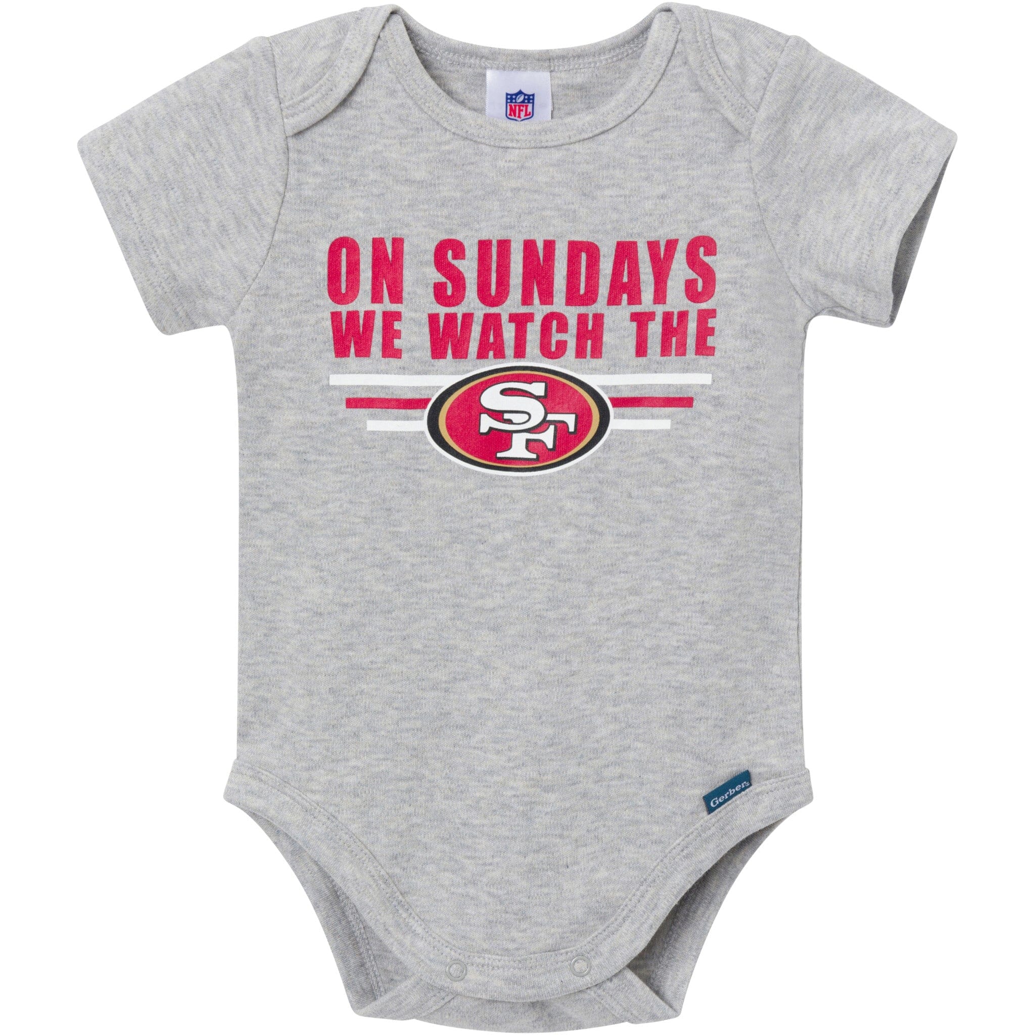 3-Pack Baby Boys 49ers Short Sleeve Bodysuits - Image 4