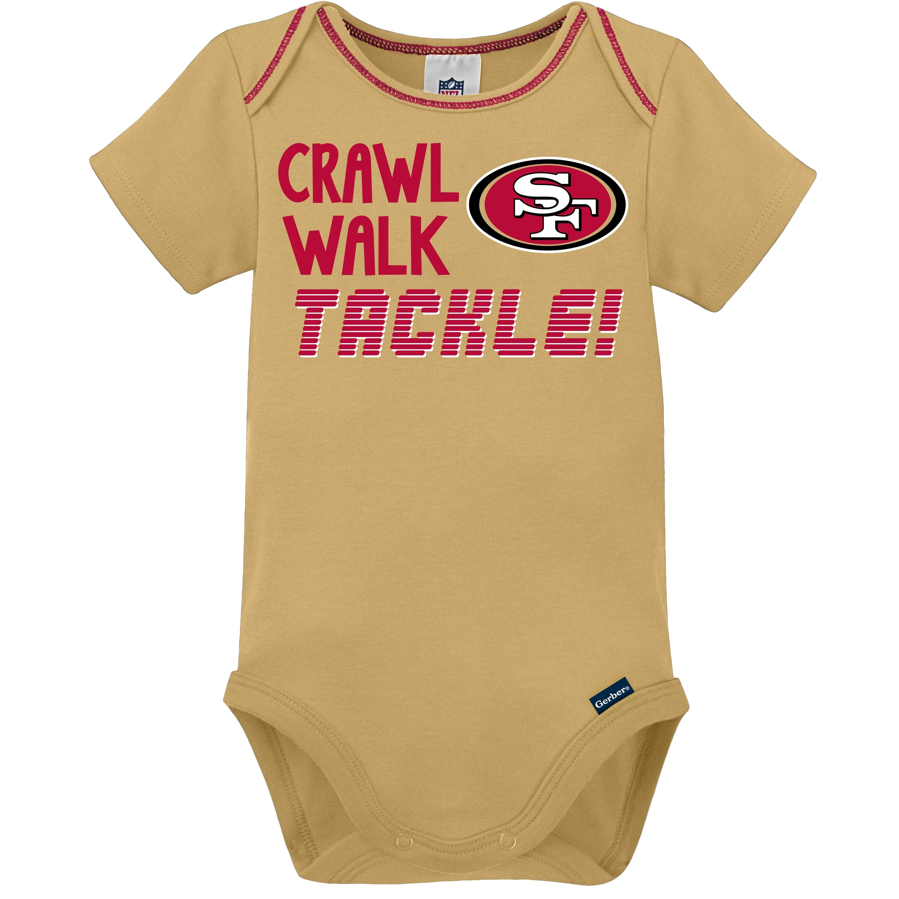 3-Pack Baby Boys 49ers Short Sleeve Bodysuits - Image 2