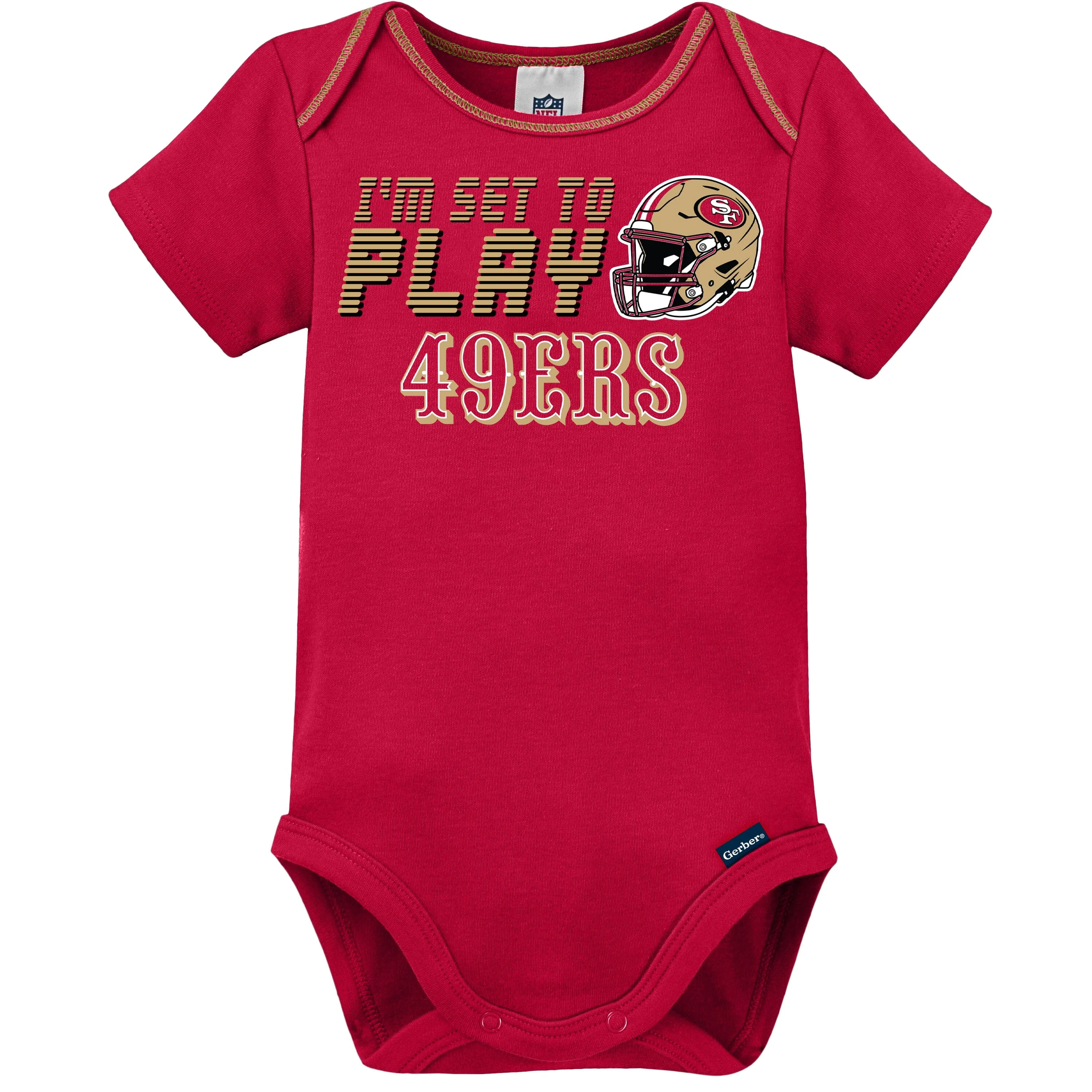 3-Pack Baby Boys 49ers Short Sleeve Bodysuits - Image 4