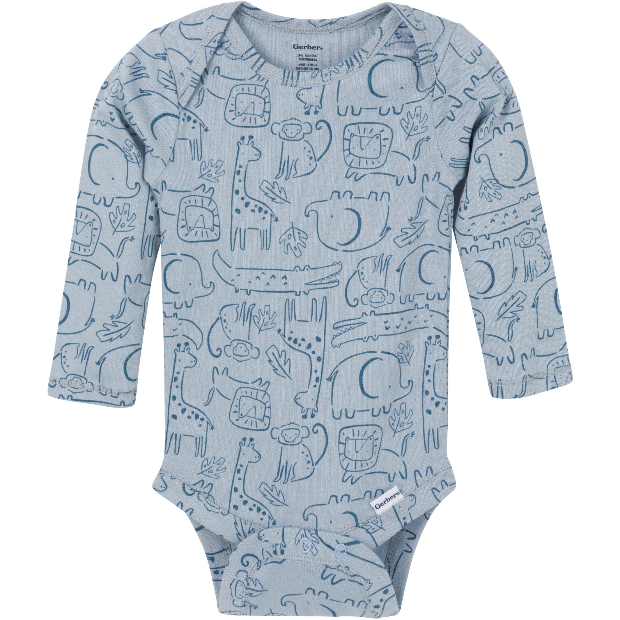 3-Pack Baby Boys Animal Friends Onesies® Bodysuits - Image 2