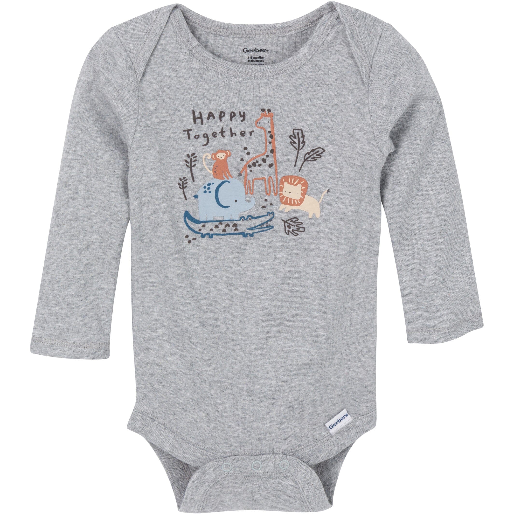 3-Pack Baby Boys Animal Friends Onesies® Bodysuits - Image 4