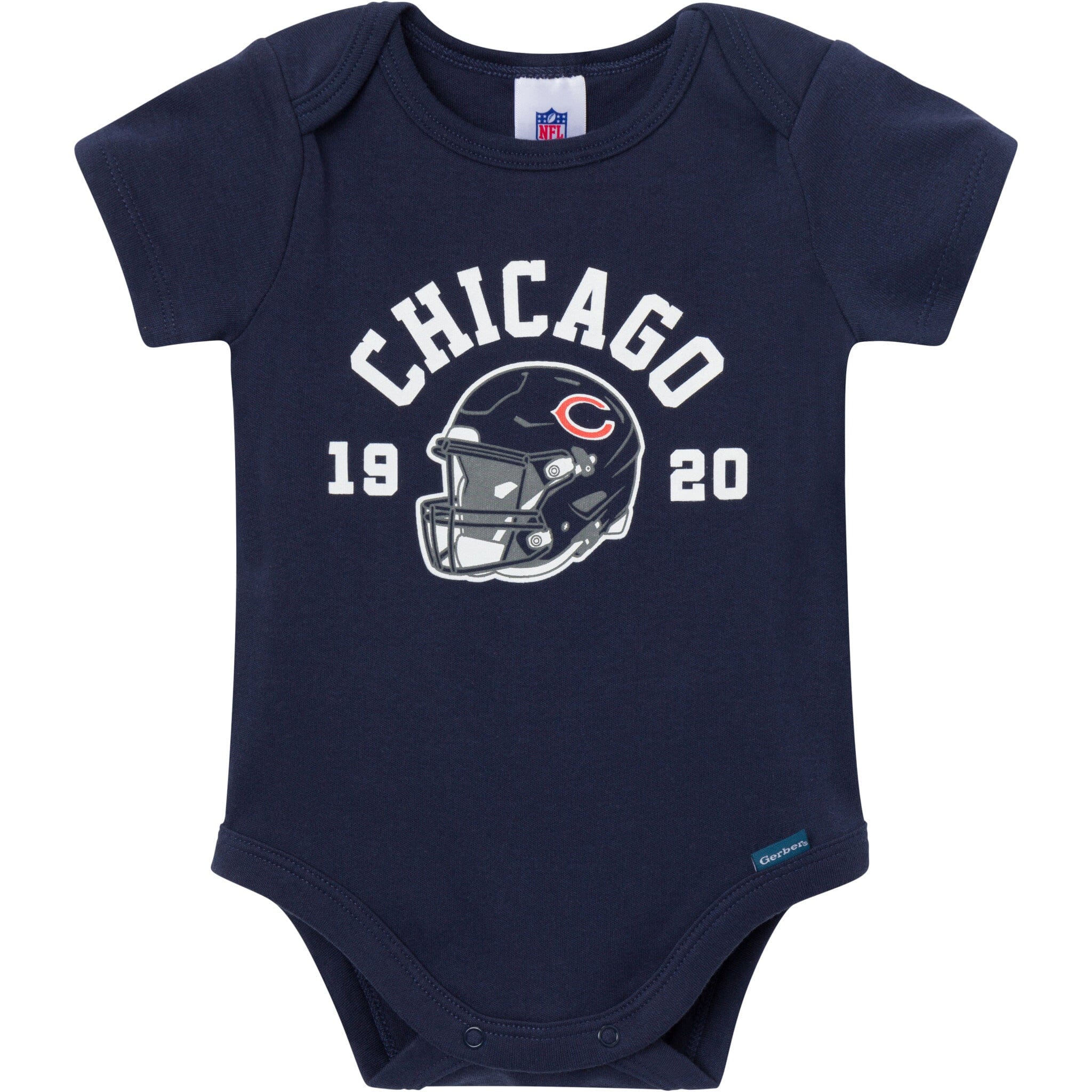 3-Pack Baby Boys Chicago Bears Short Sleeve Bodysuits - Image 2