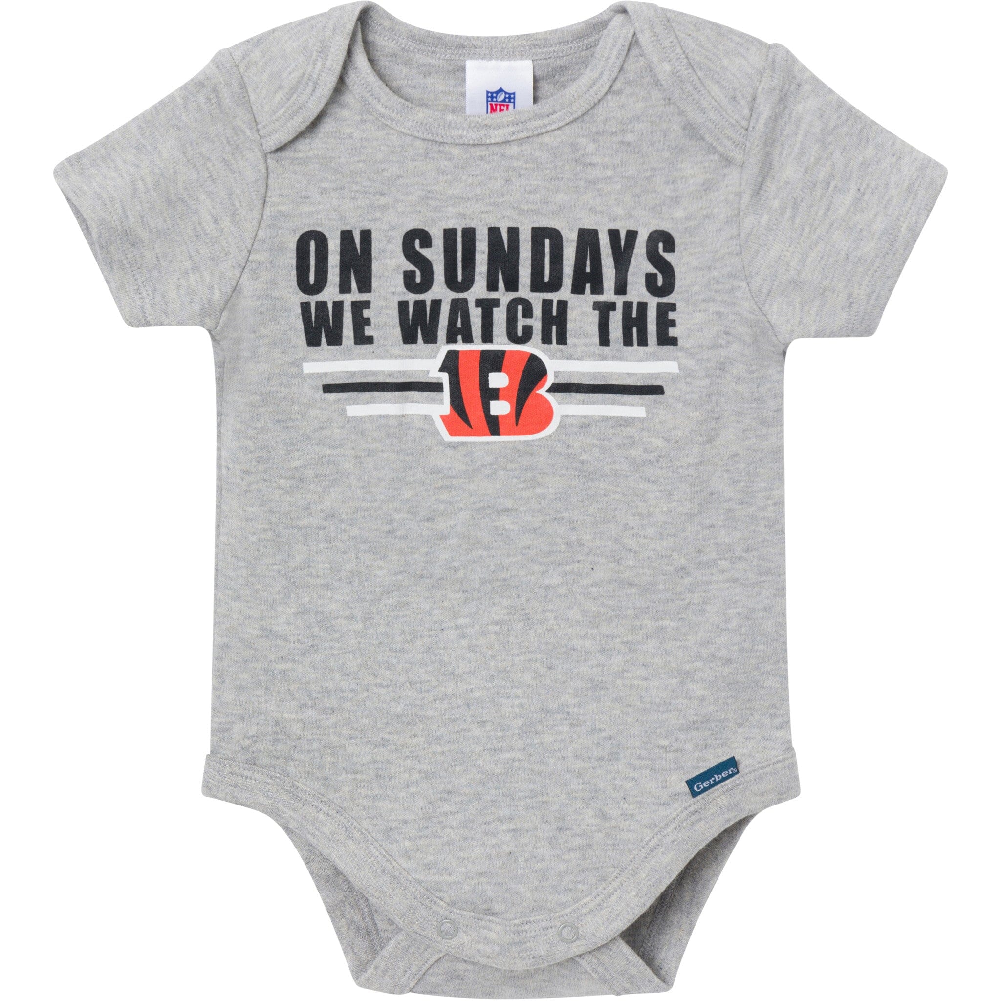 3-Pack Baby Boys Cincinnati Bengals Short Sleeve Bodysuits - Image 4