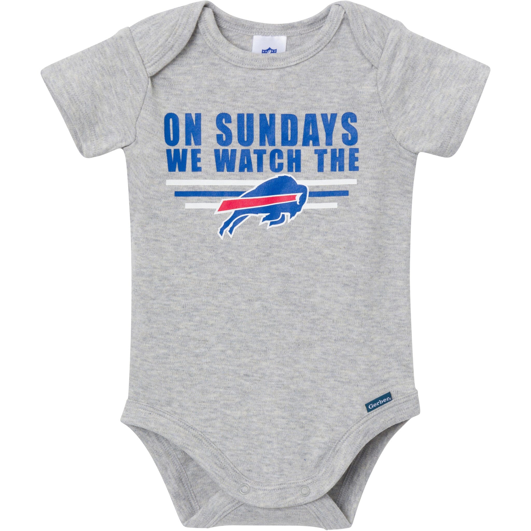 3-Pack Baby Boys Buffalo Bills Short Sleeve Bodysuits - Image 4