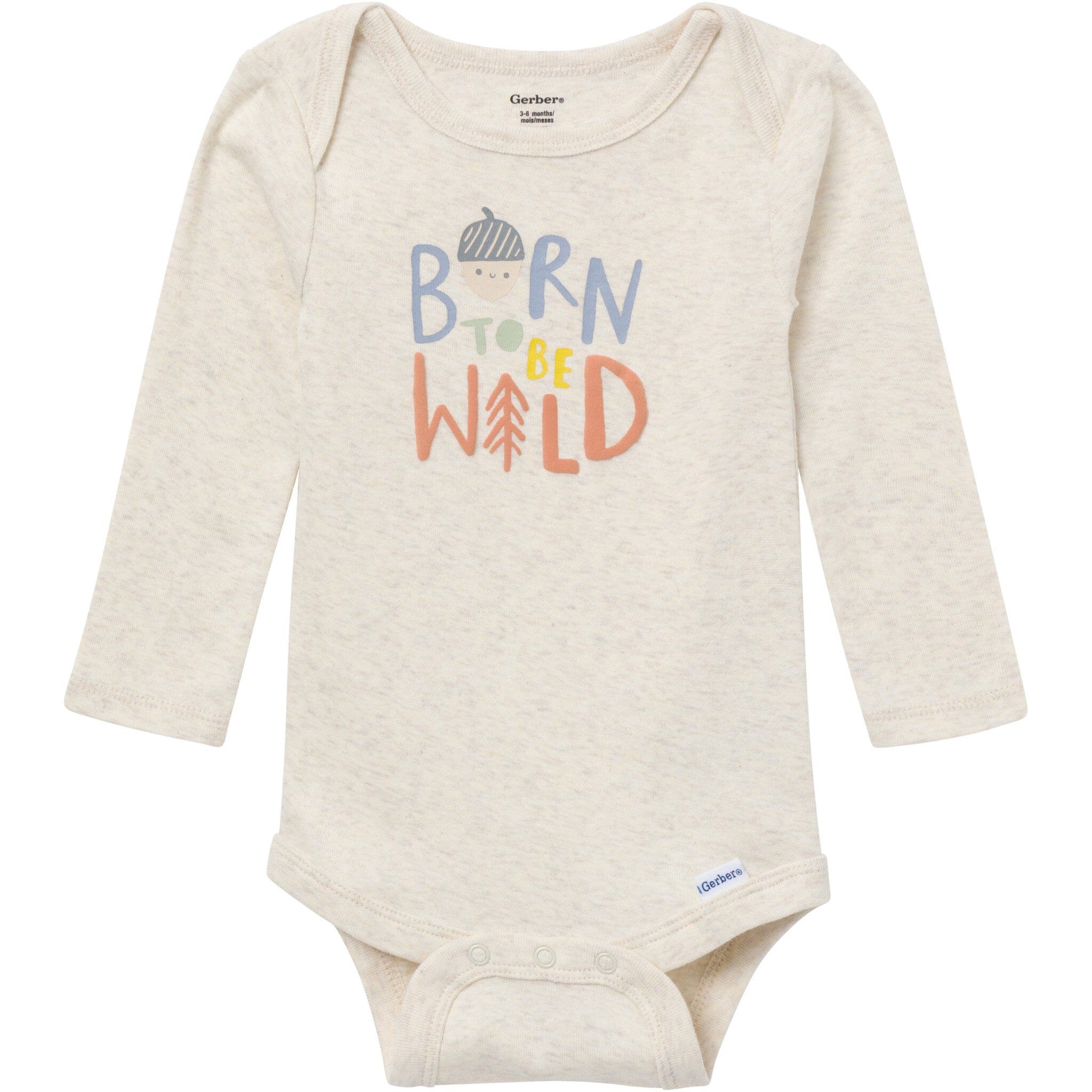 3-Pack Baby Boys Born To Be Wild Long Sleeve Onesies® Bodysuits - Image 2
