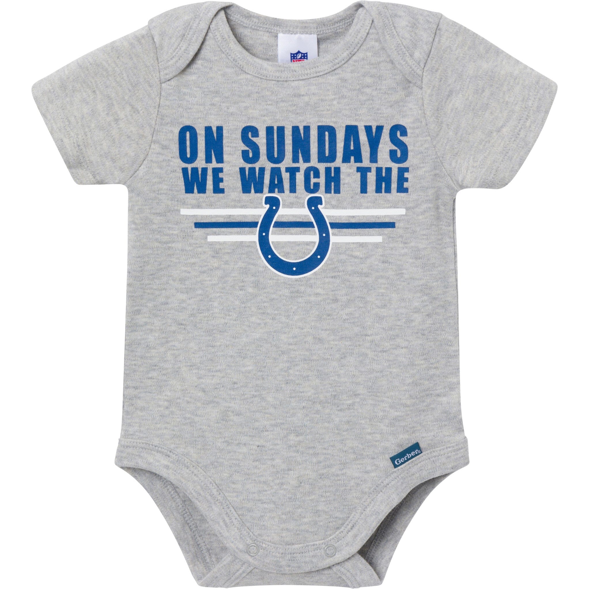 3-Pack Baby Boys Indianapolis Colts Short Sleeve Bodysuits - Image 2