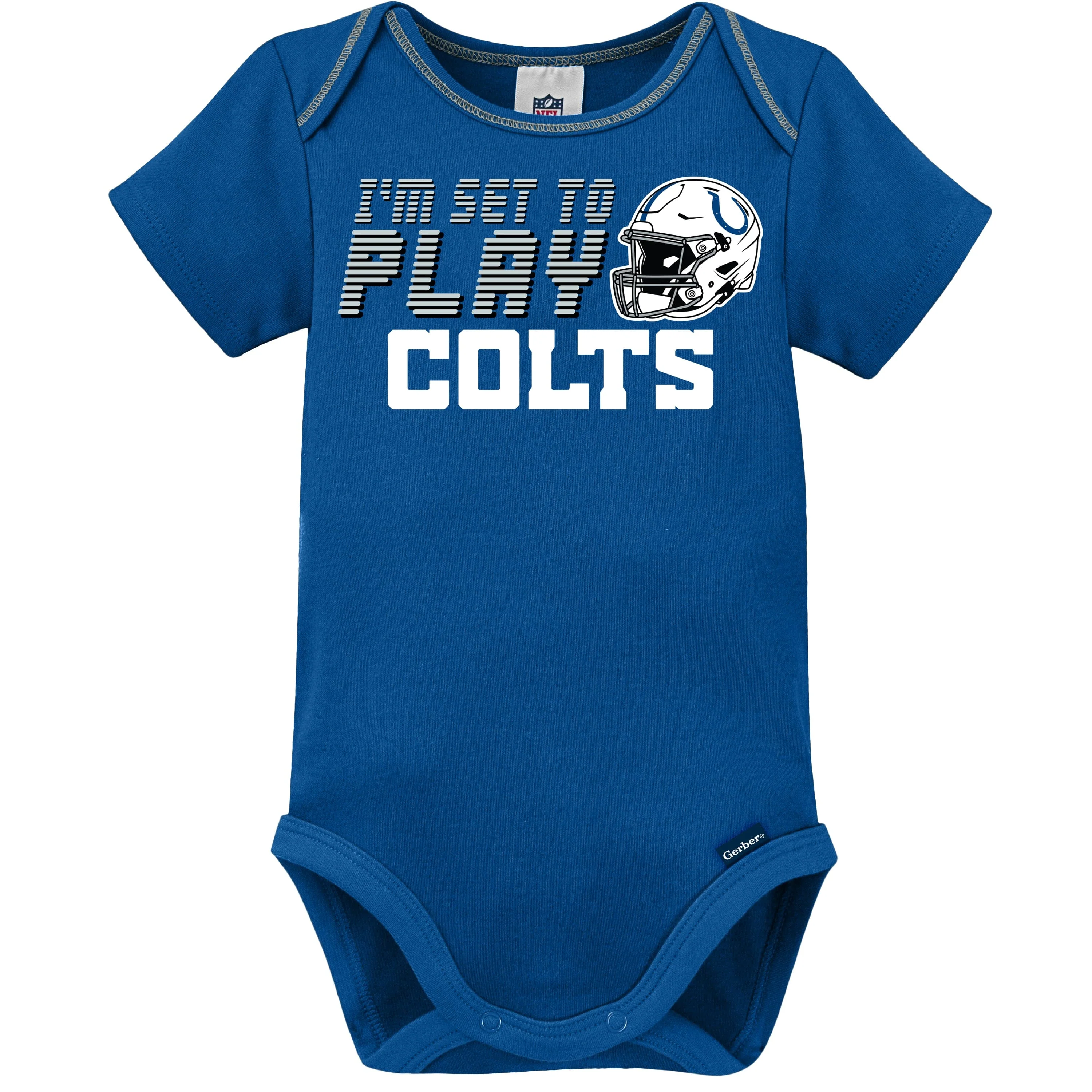 3-Pack Baby Boys Colts Short Sleeve Bodysuits - Image 2