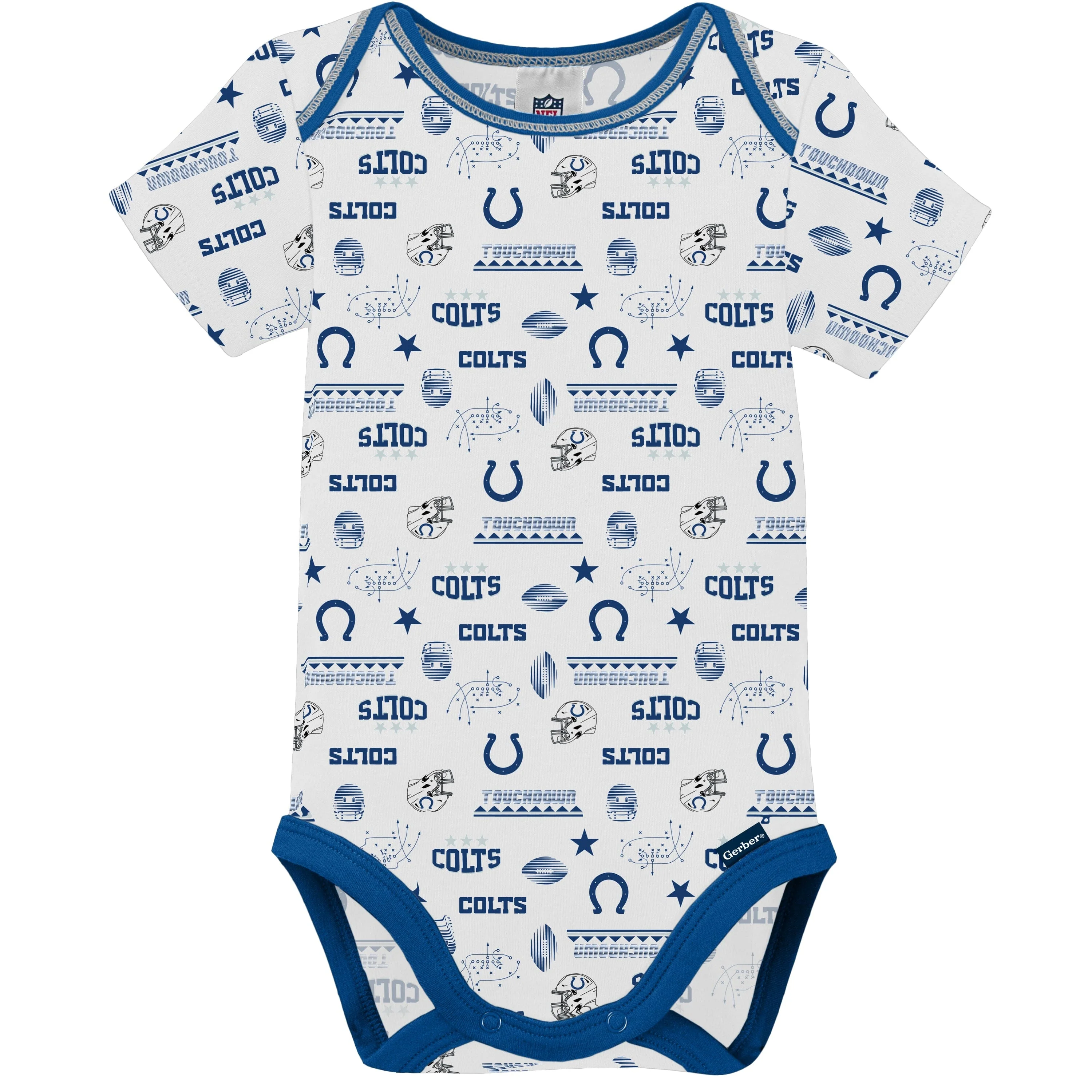 3-Pack Baby Boys Colts Short Sleeve Bodysuits - Image 3