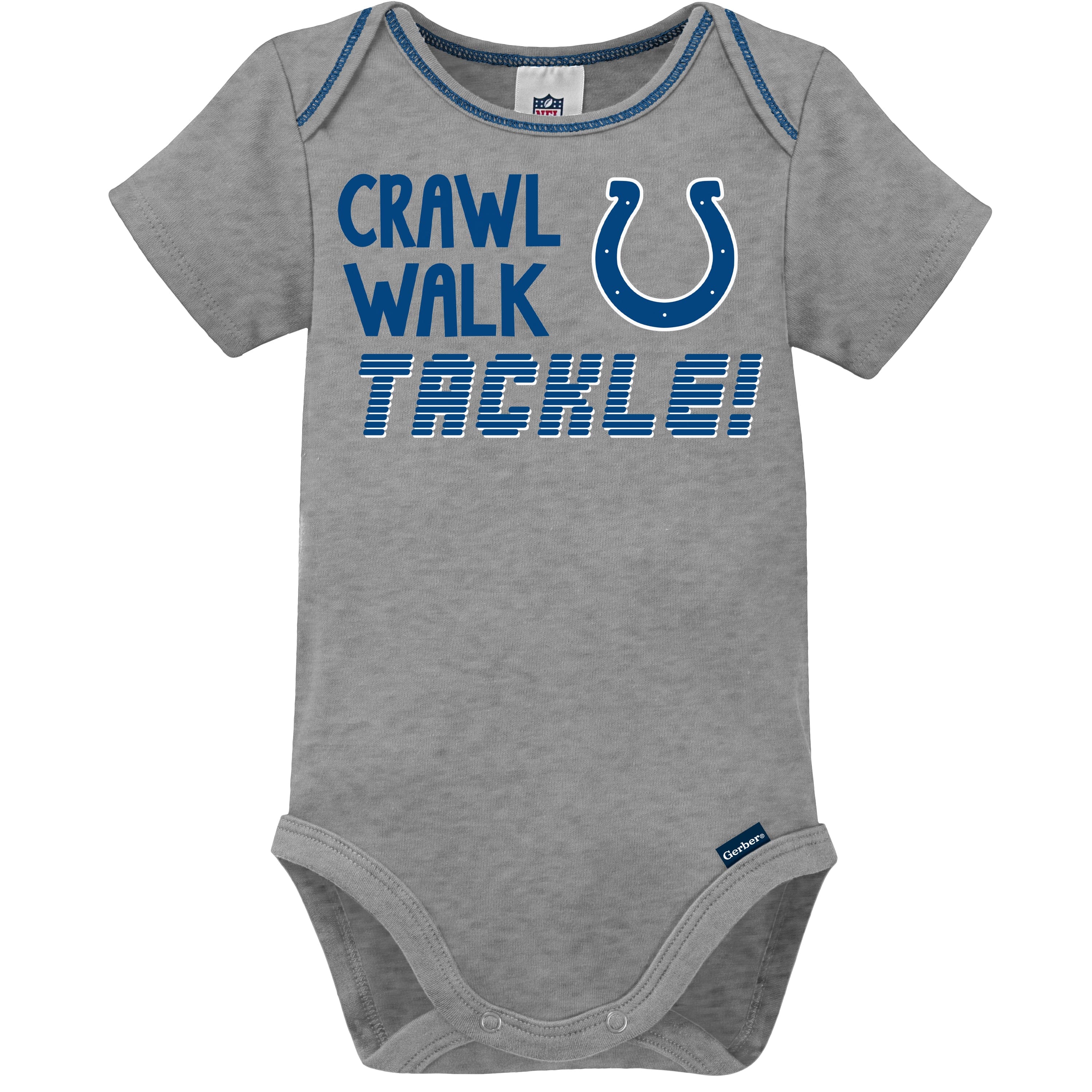 3-Pack Baby Boys Colts Short Sleeve Bodysuits - Image 4