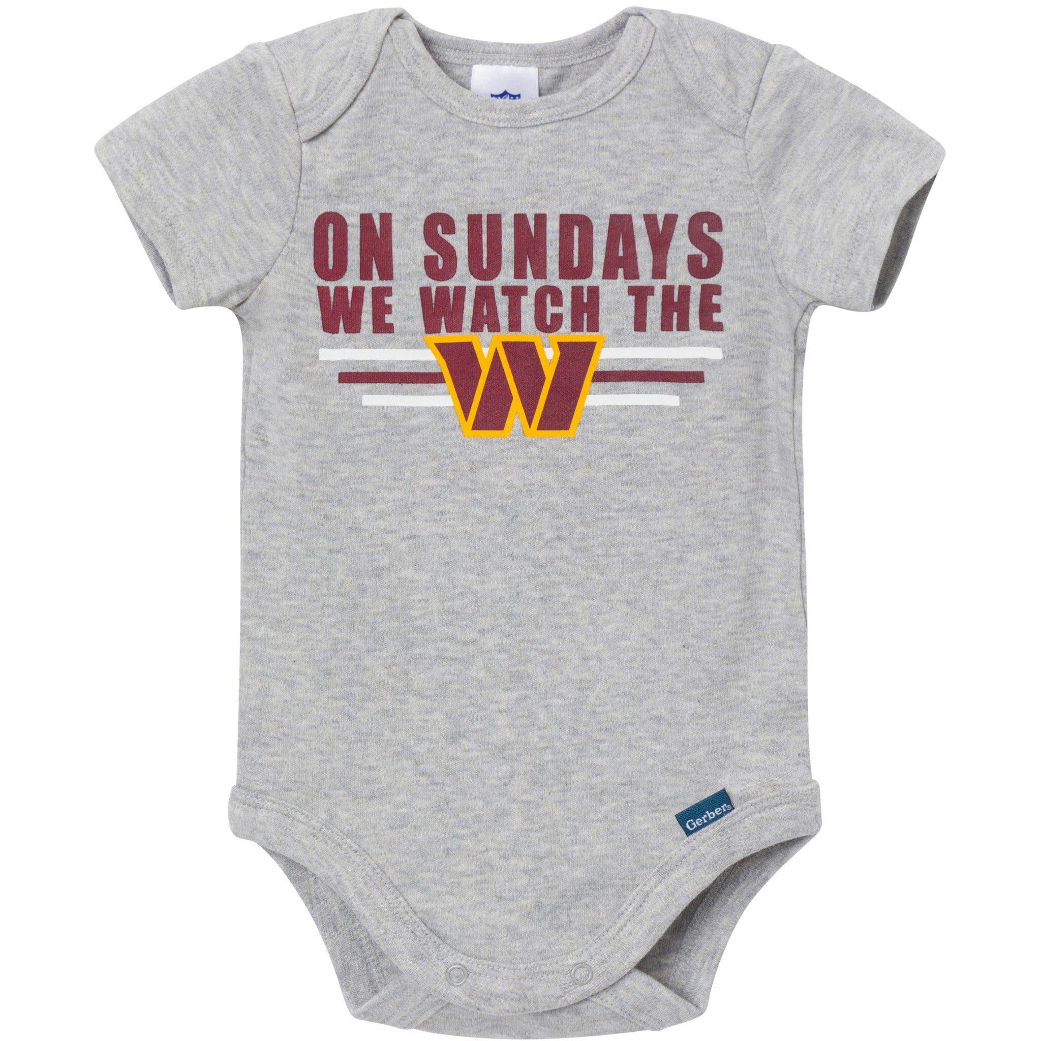 3-Pack Baby Boys Washington Commanders Short Sleeve Bodysuits - Image 4