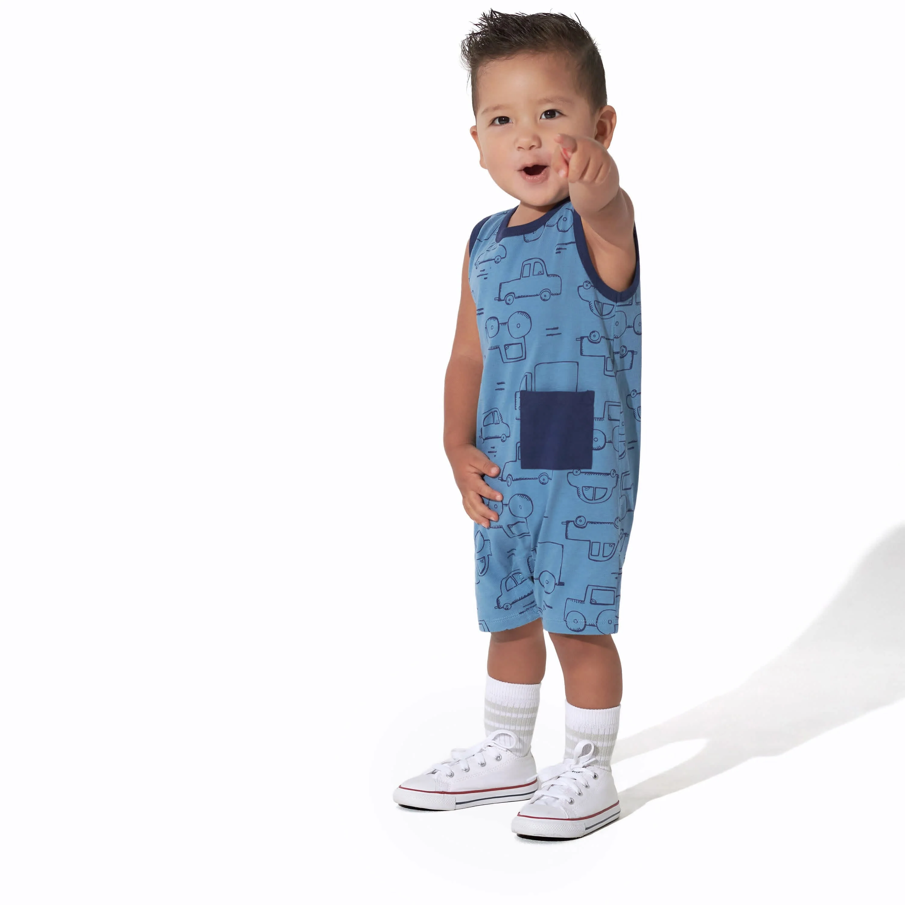 3-Pack Baby Boys Construction Zone Rompers - Image 3