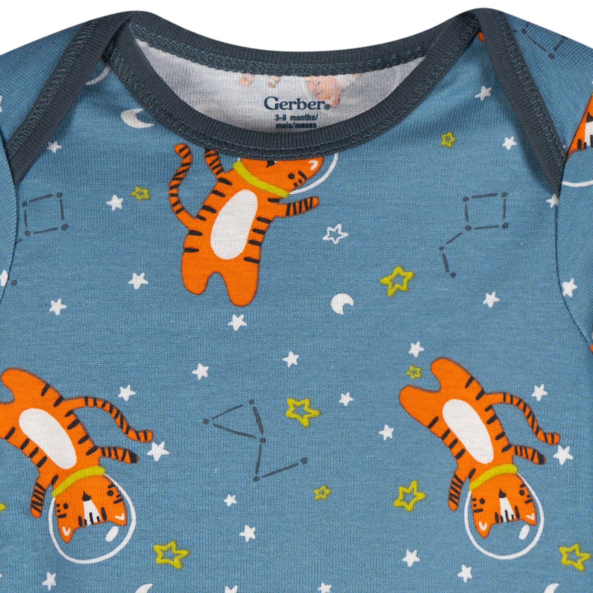 3-Pack Baby Boys Cutest Star Long Sleeve Onesies® Bodysuits - Image 7