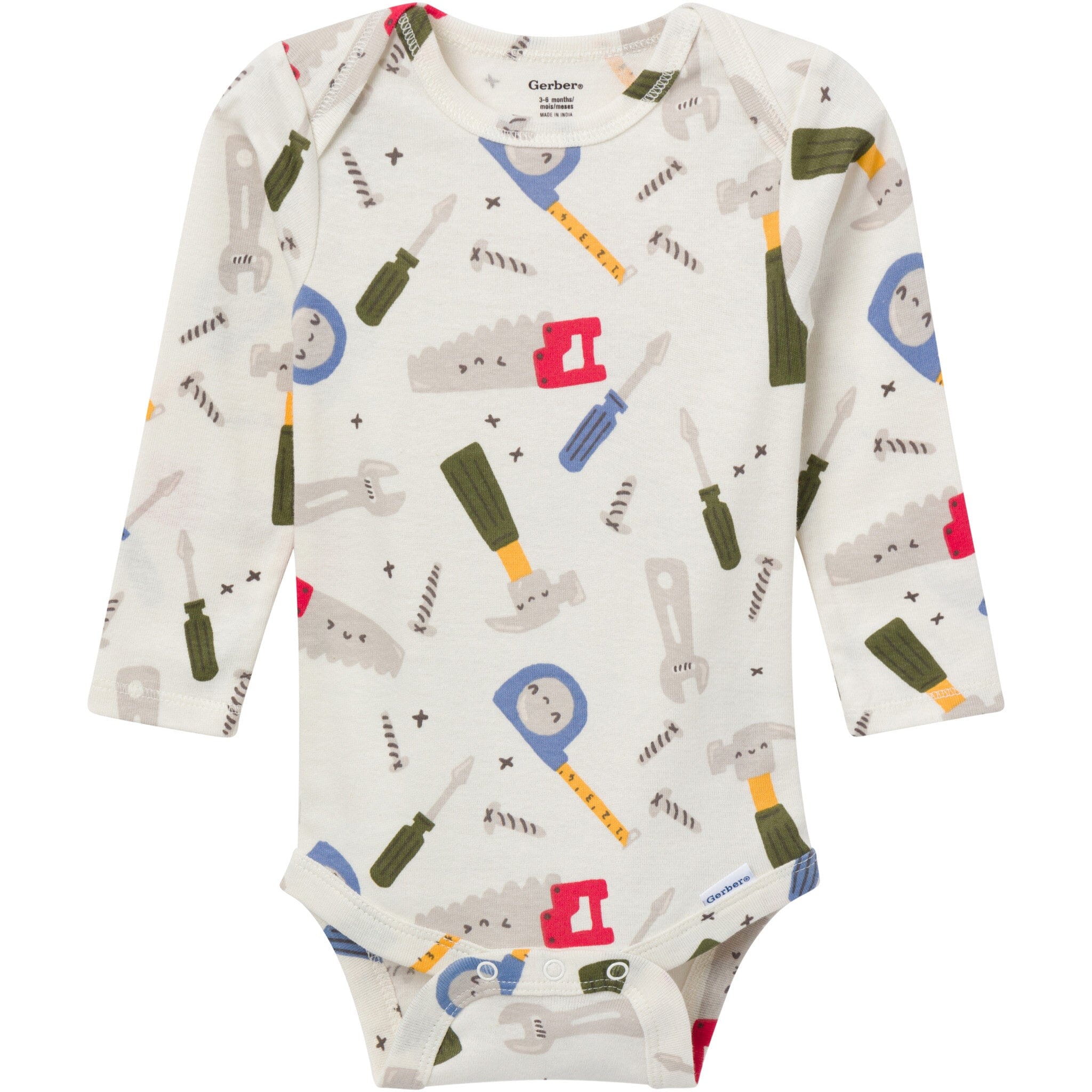 3-Pack Baby Boys Daddy's Little Helper Long Sleeve Onesies® Bodysuits - Image 4