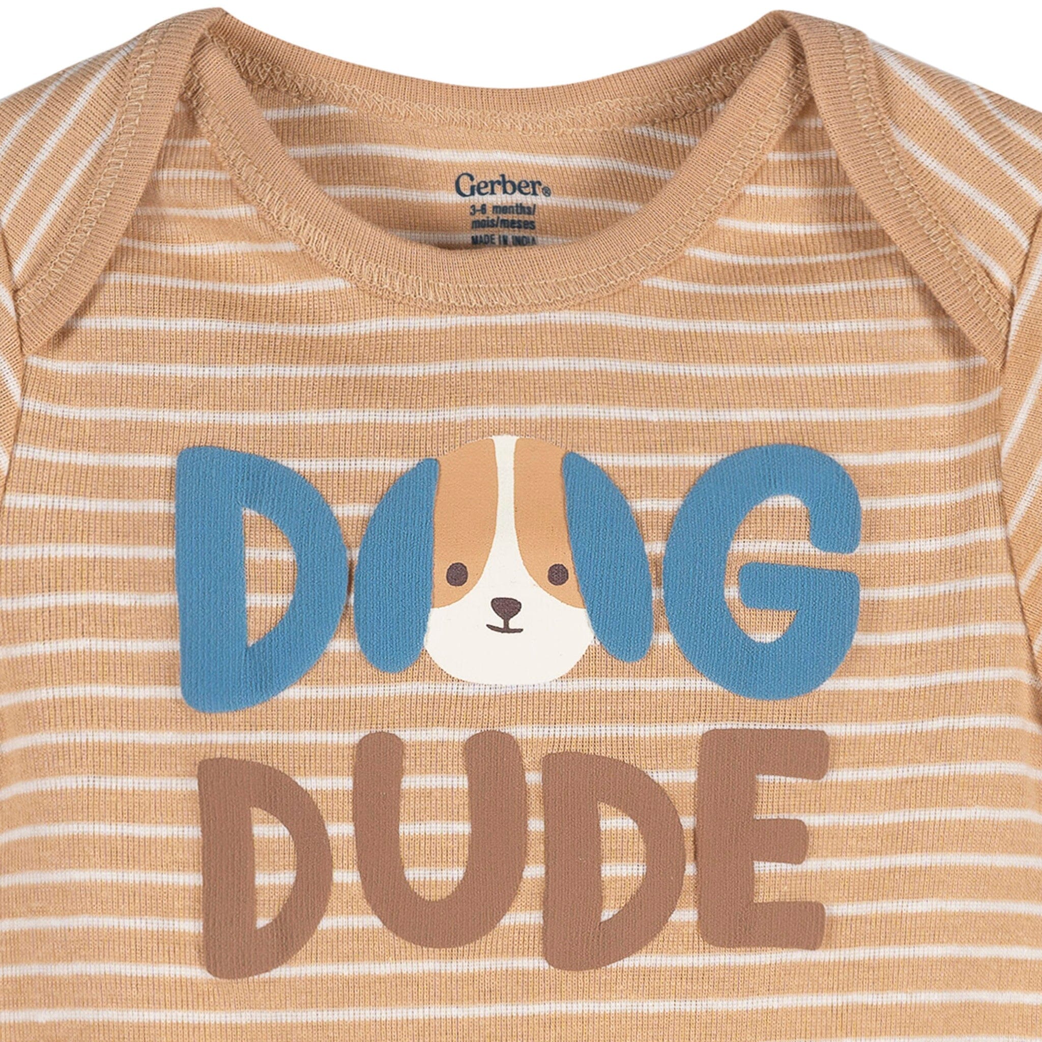 3-Pack Baby Boys Dog Dude Short Sleeve Onesies® Bodysuits - Image 3
