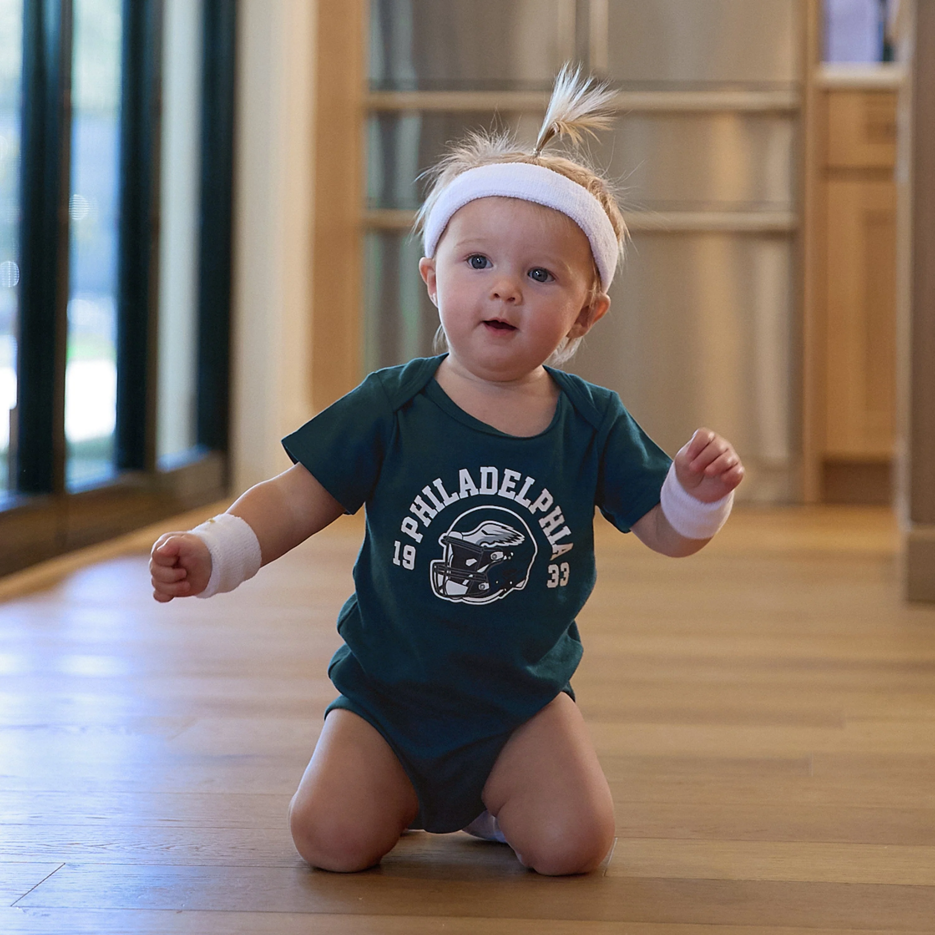 3-Pack Baby Boys Philadelphia Eagles Short Sleeve Bodysuits - Image 2