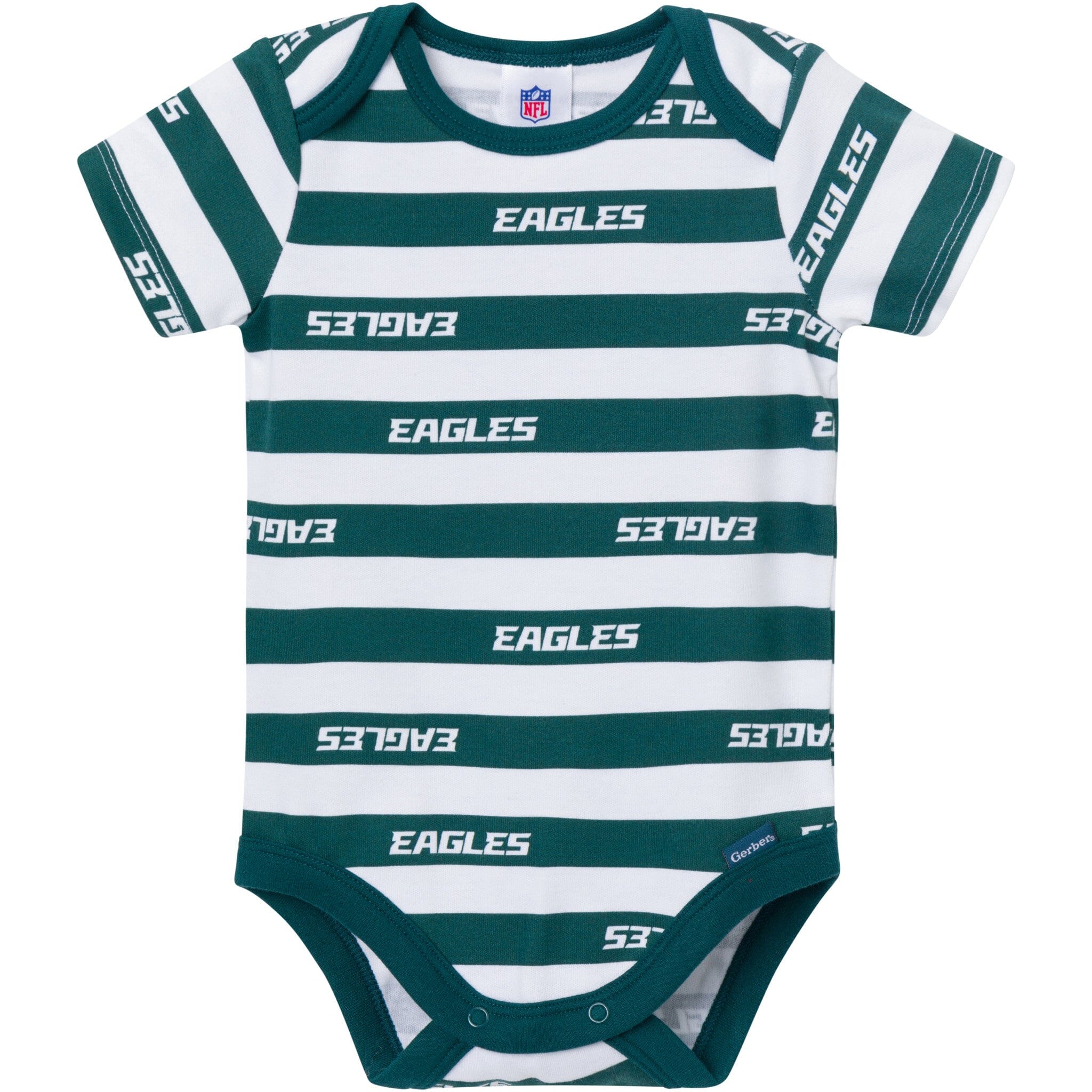 3-Pack Baby Boys Philadelphia Eagles Short Sleeve Bodysuits - Image 5