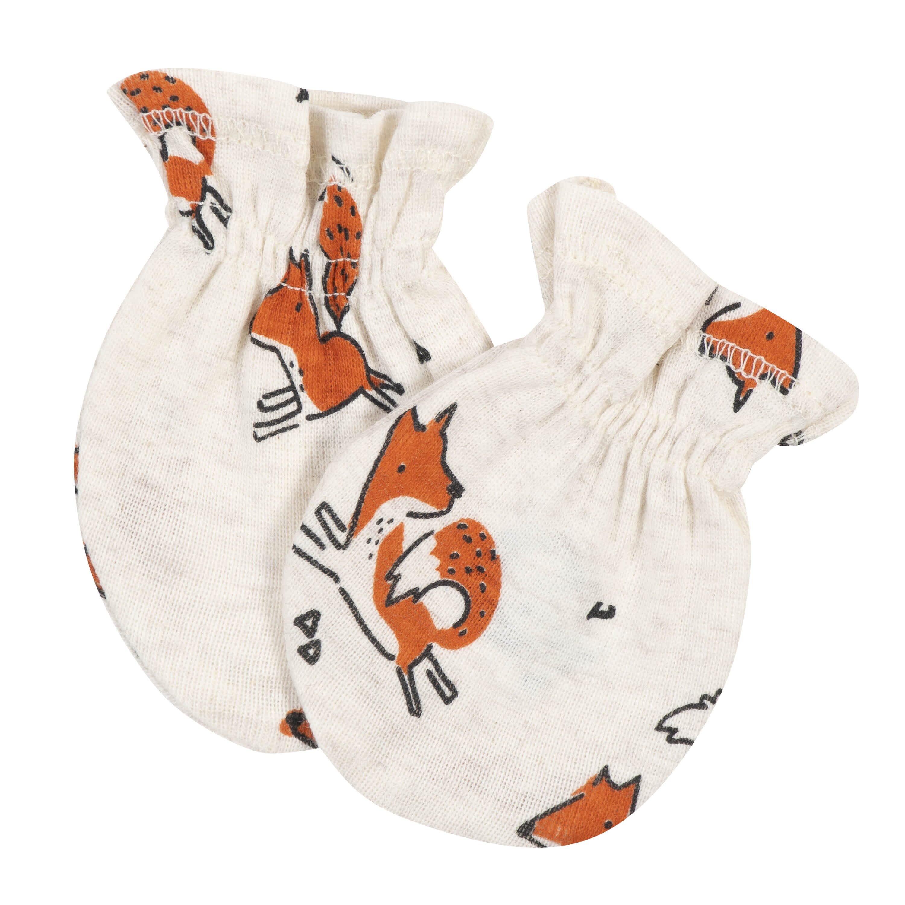 3-Pack Baby Boys Fox No Scratch Mittens - Image 2