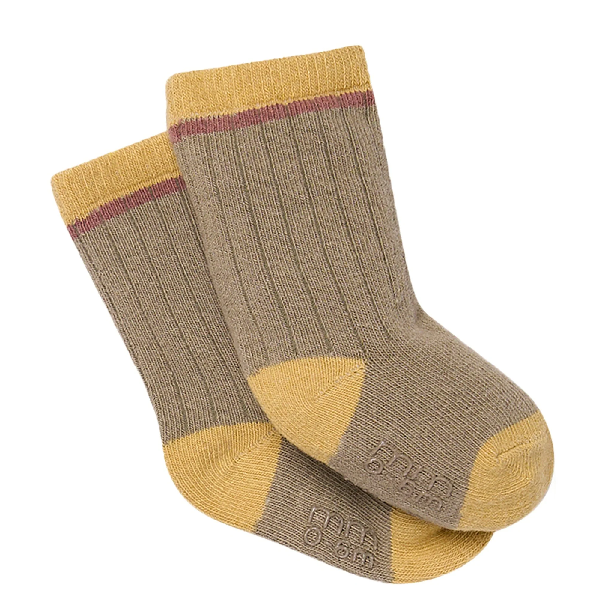 3-Pack Baby Boys Neutral Colorblock Socks - Image 4