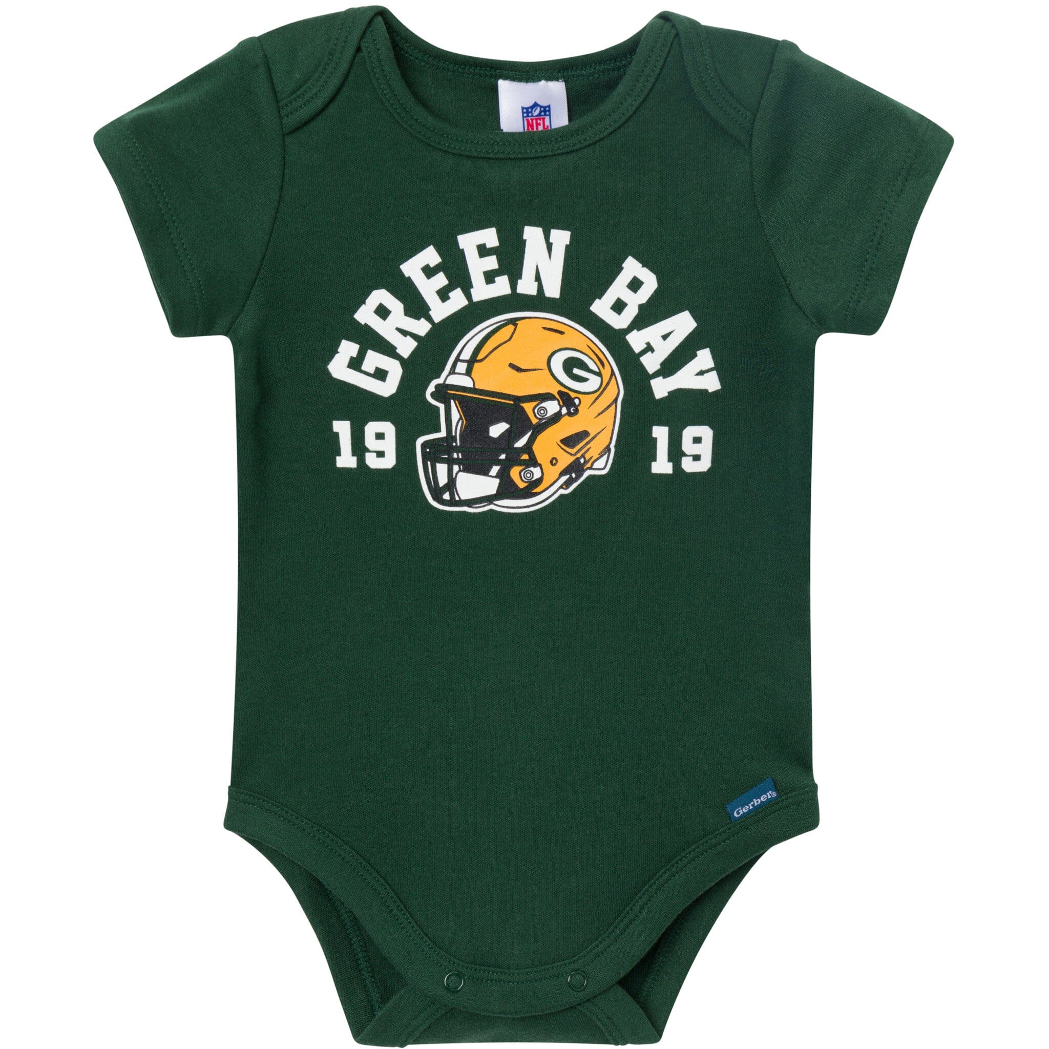 3-Pack Baby Boys Green Bay Packers Short Sleeve Bodysuits - Image 2