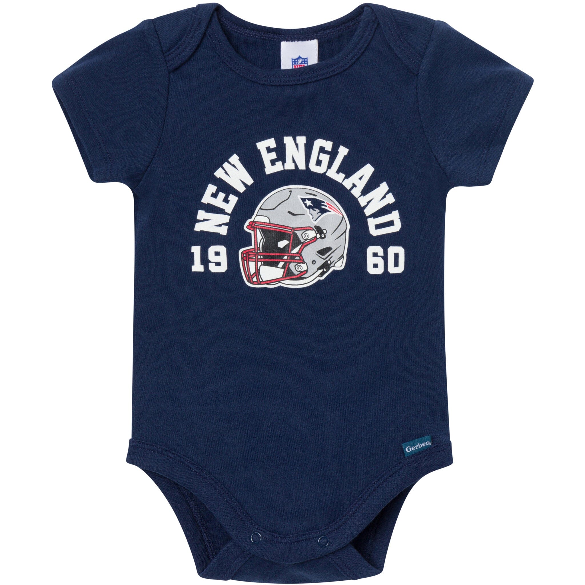 3-Pack Baby Boys New England Patriots Short Sleeve Bodysuits - Image 2