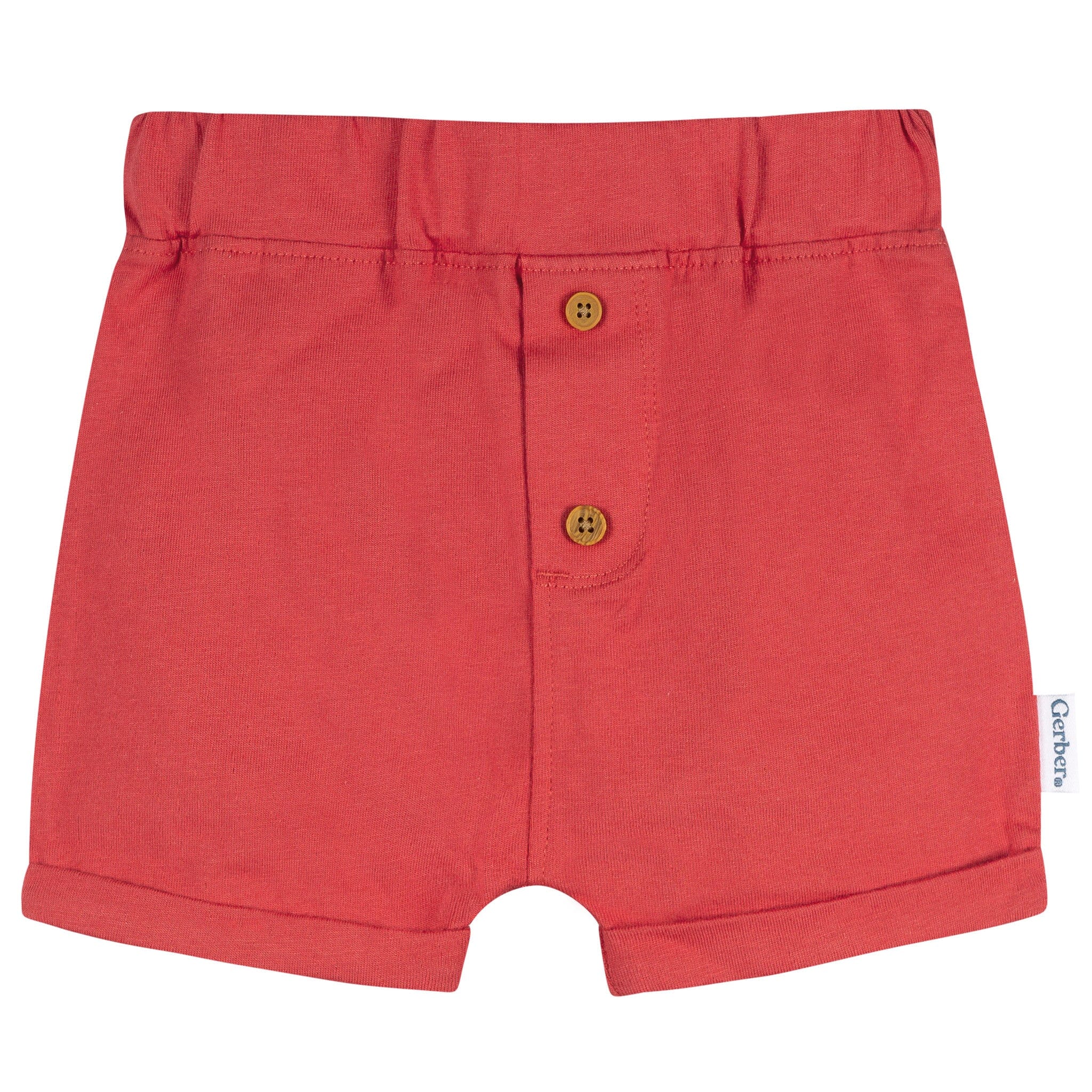 3-Pack Baby Boys Red, White & Blue Knit Shorts - Image 2
