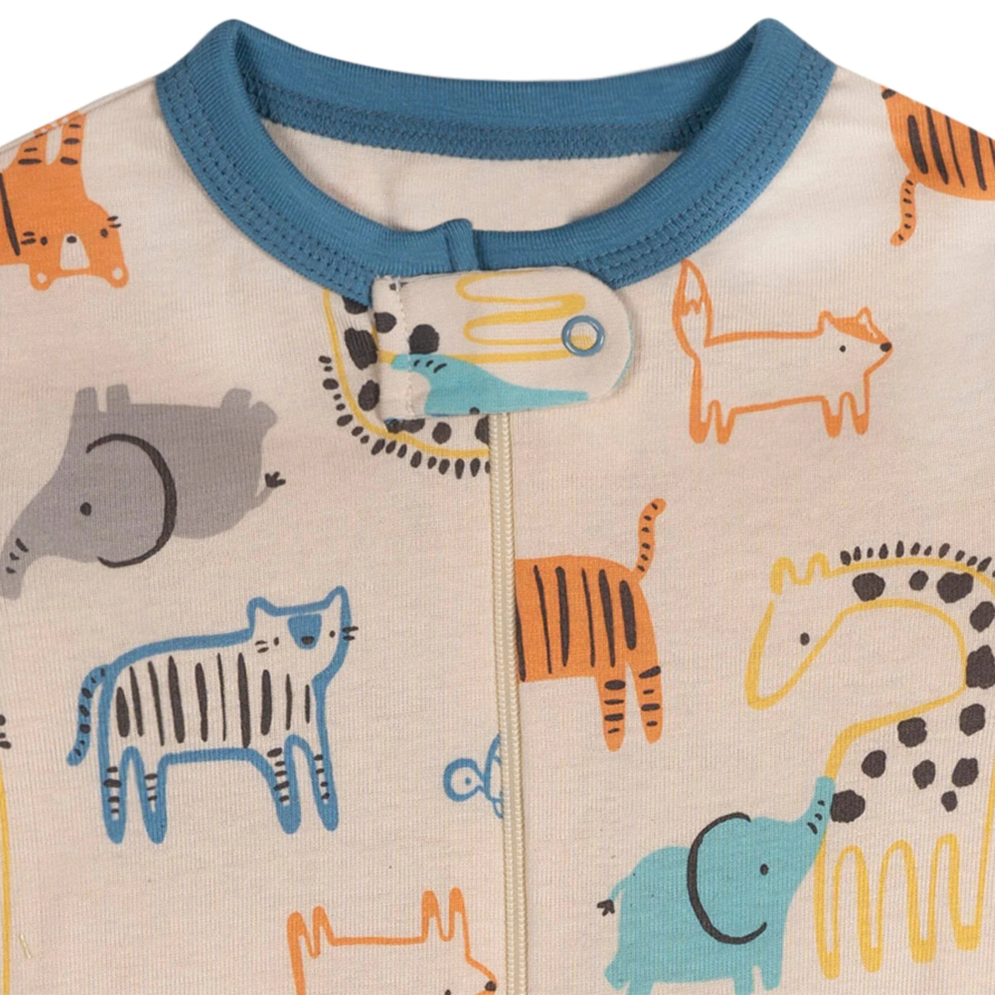 3-Pack Baby Boys Safari Footless Pajamas - Image 7