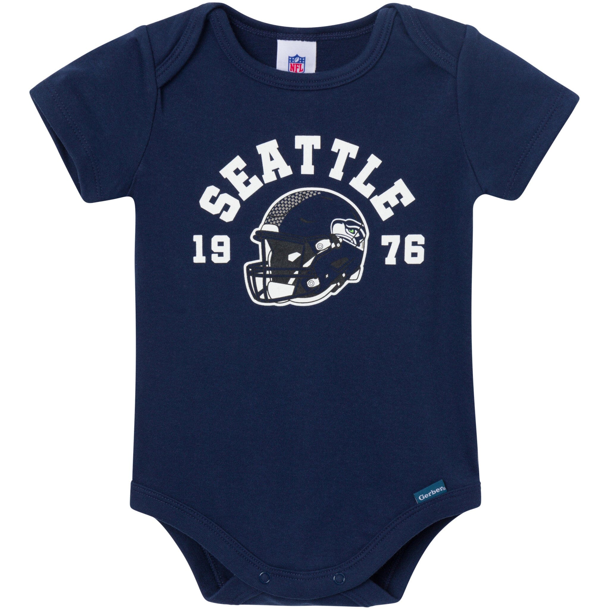 3-Pack Baby Boys Seattle Seahawks Short Sleeve Bodysuits - Image 2