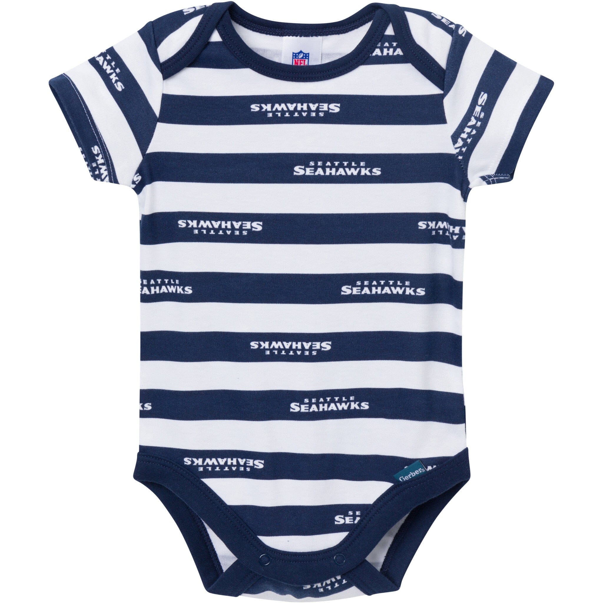 3-Pack Baby Boys Seattle Seahawks Short Sleeve Bodysuits - Image 3