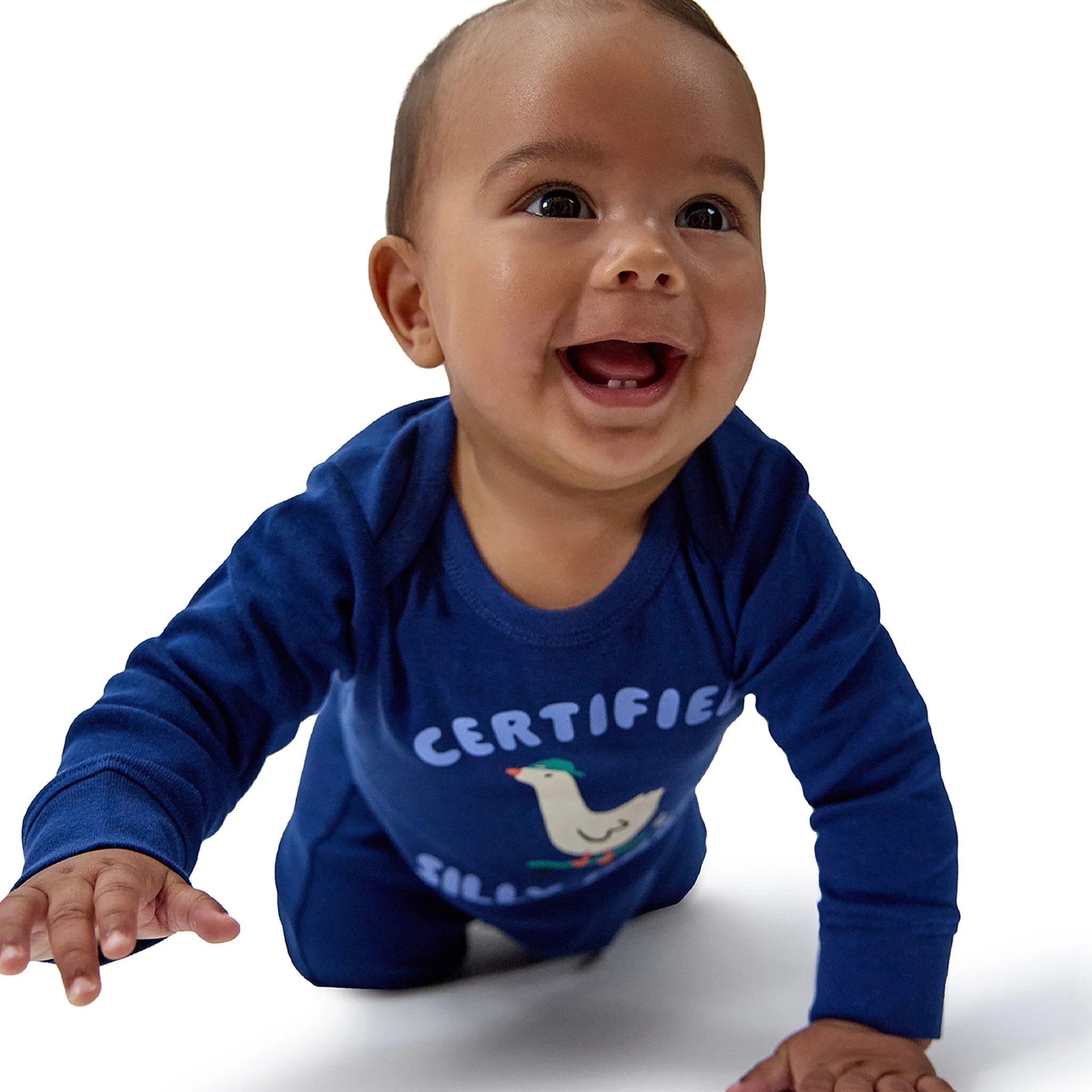 3-Pack Baby Boys Silly Goose Lap Shoulder Rompers - Image 3