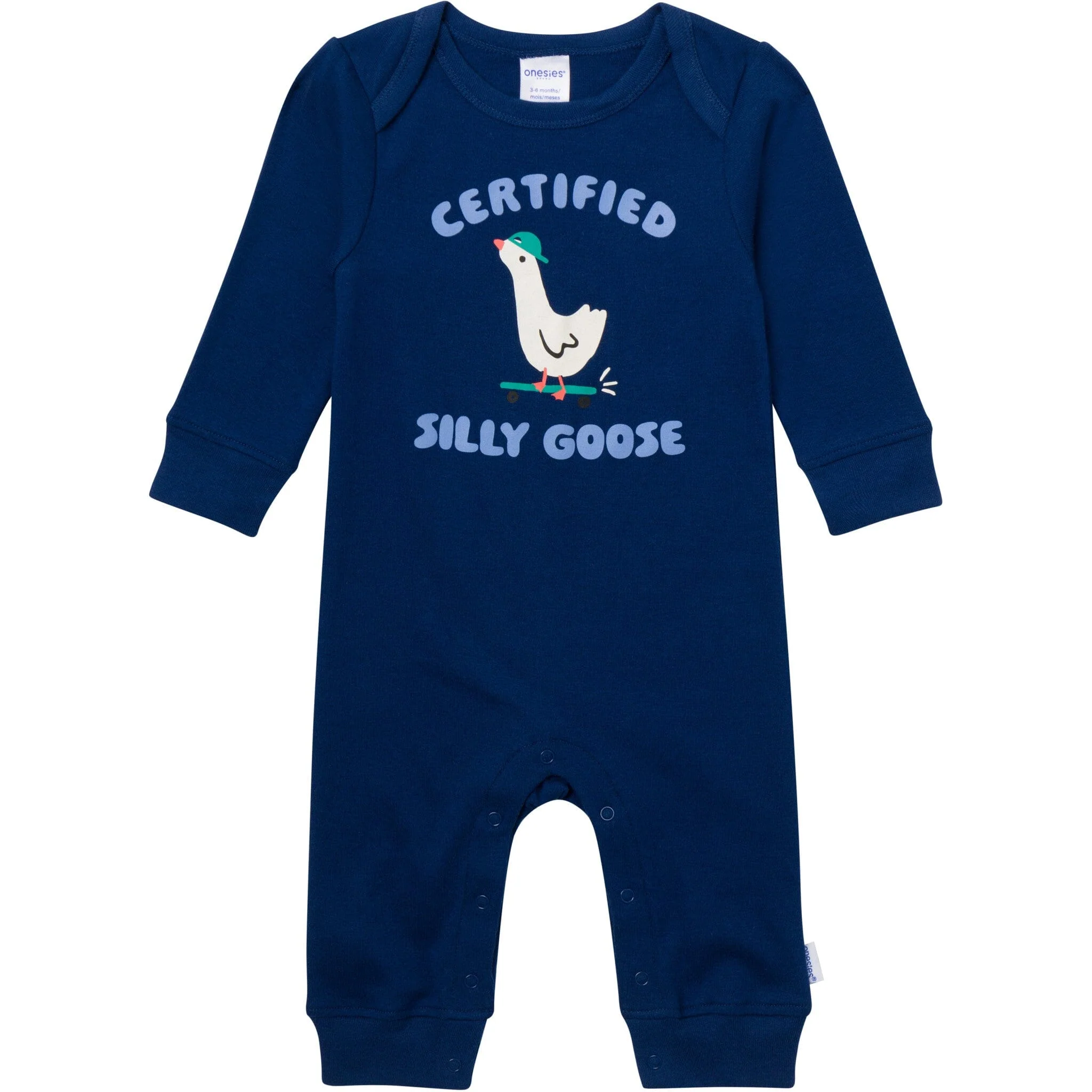 3-Pack Baby Boys Silly Goose Lap Shoulder Rompers - Image 4