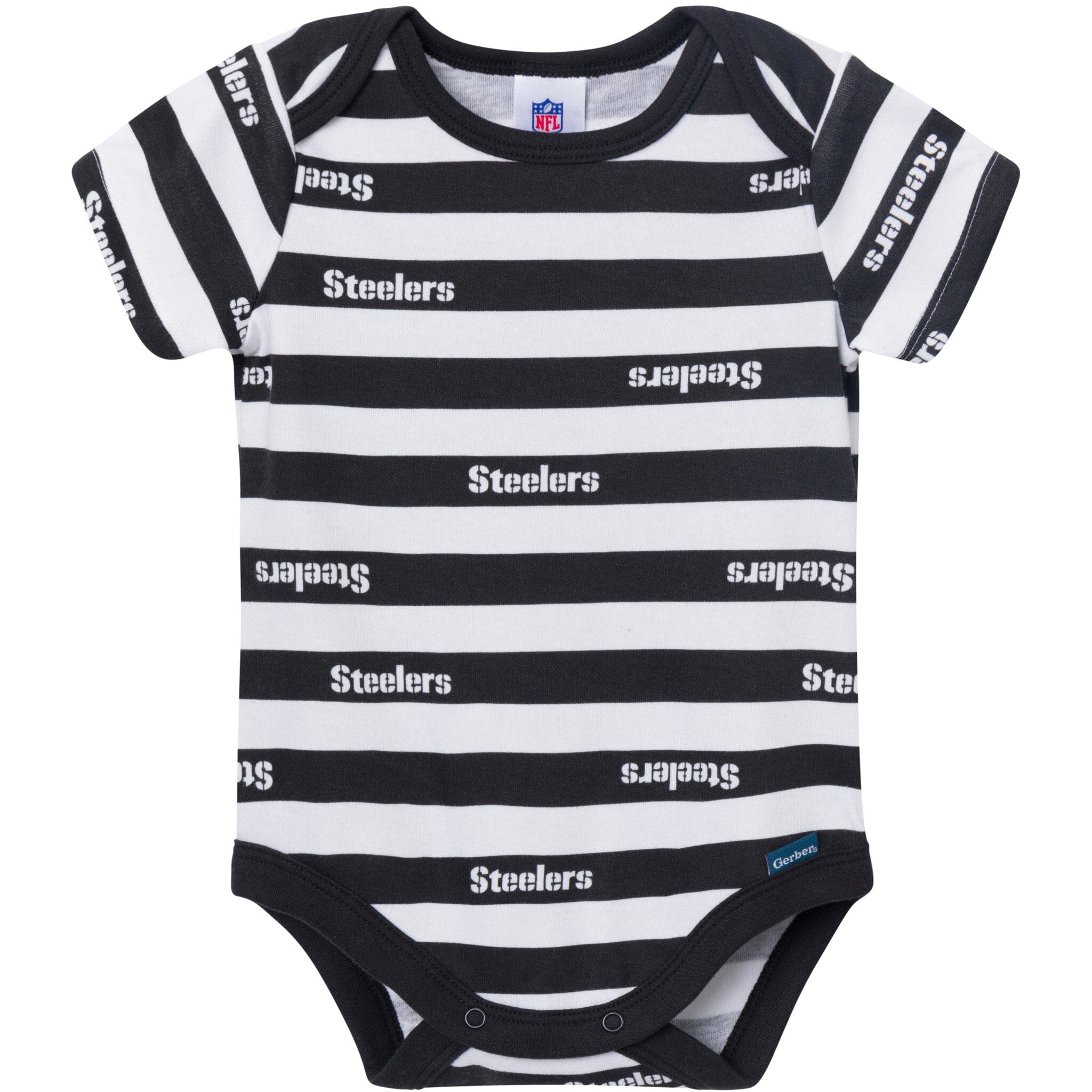 3-Pack Baby Boys Pittsburgh Steelers Short Sleeve Bodysuits - Image 3