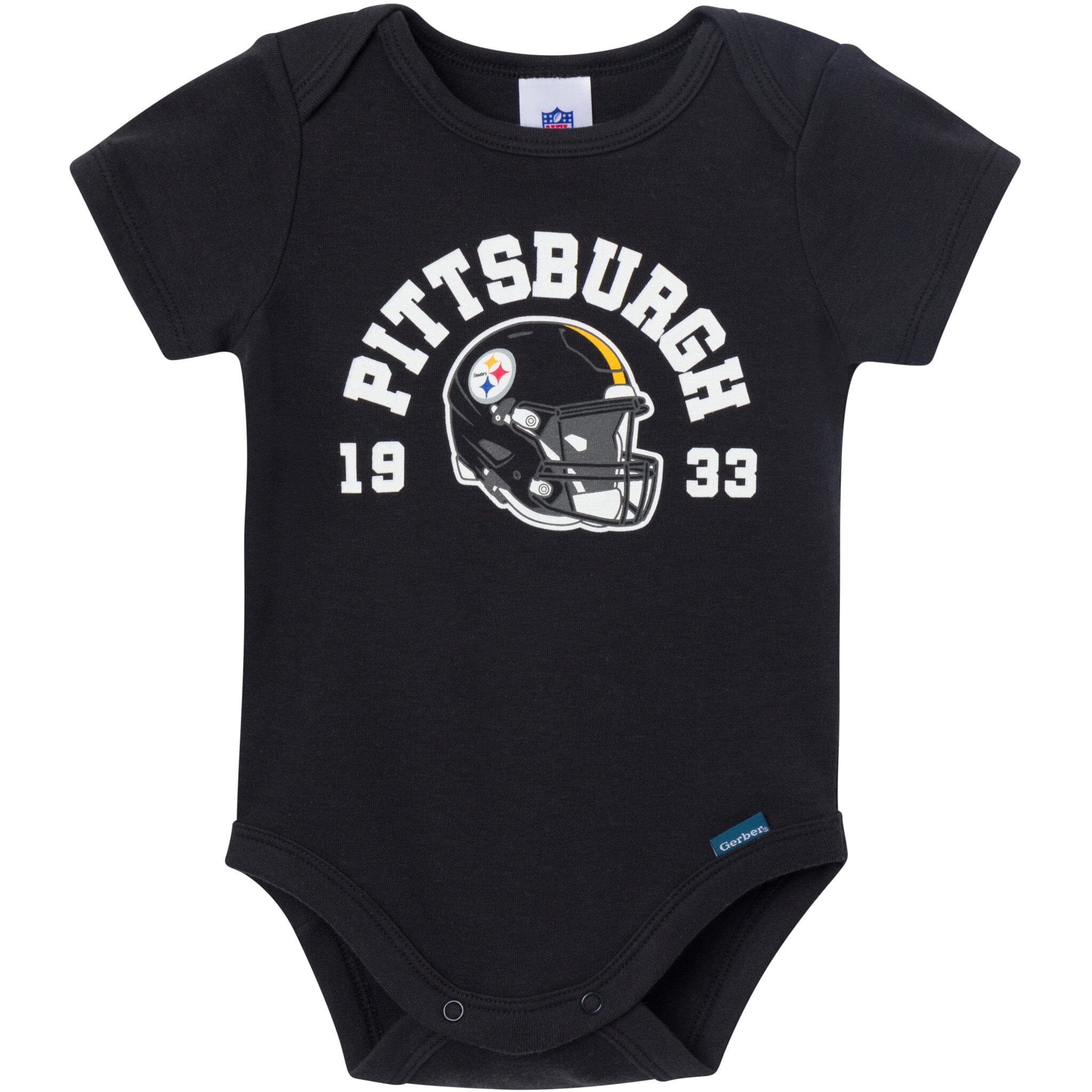 3-Pack Baby Boys Pittsburgh Steelers Short Sleeve Bodysuits - Image 4