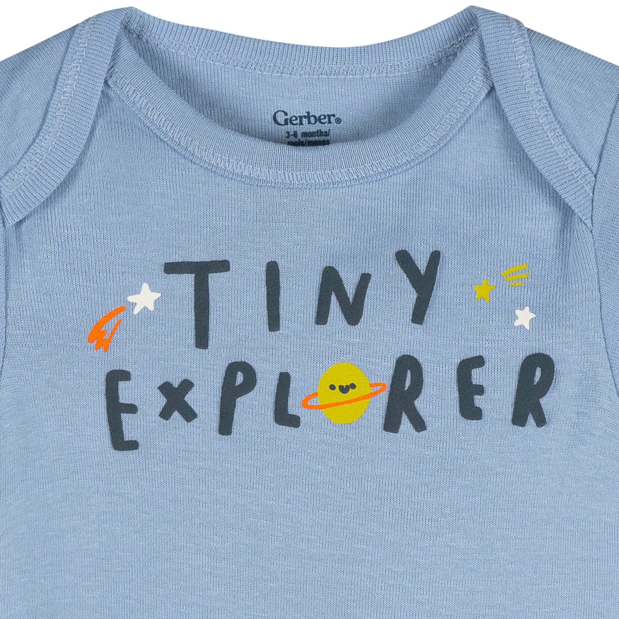 3-Pack Baby Boys Tiny Explorer Short Sleeve Onesies® Bodysuits - Image 3