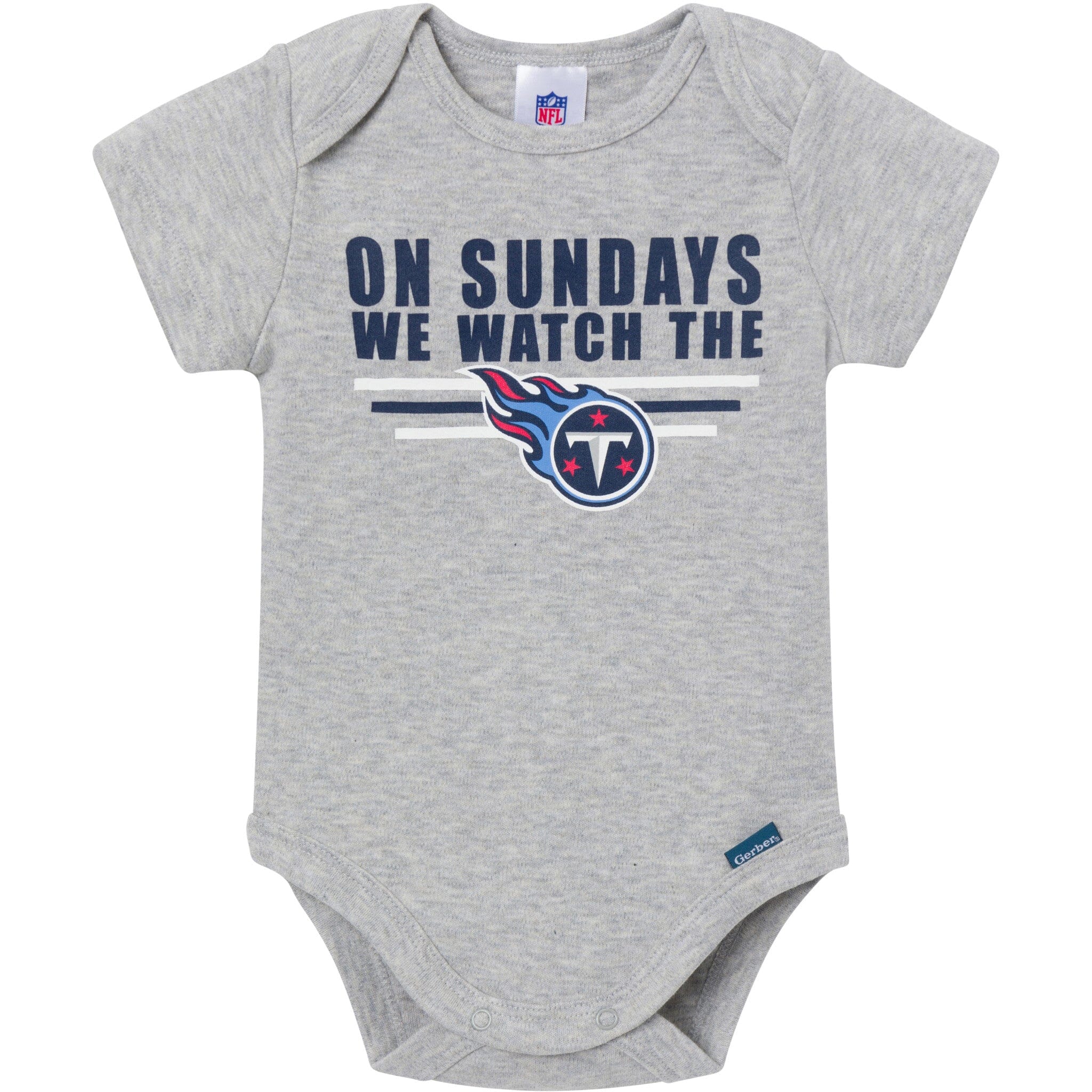 3-Pack Baby Boys Tennessee Titans Short Sleeve Bodysuits - Image 4