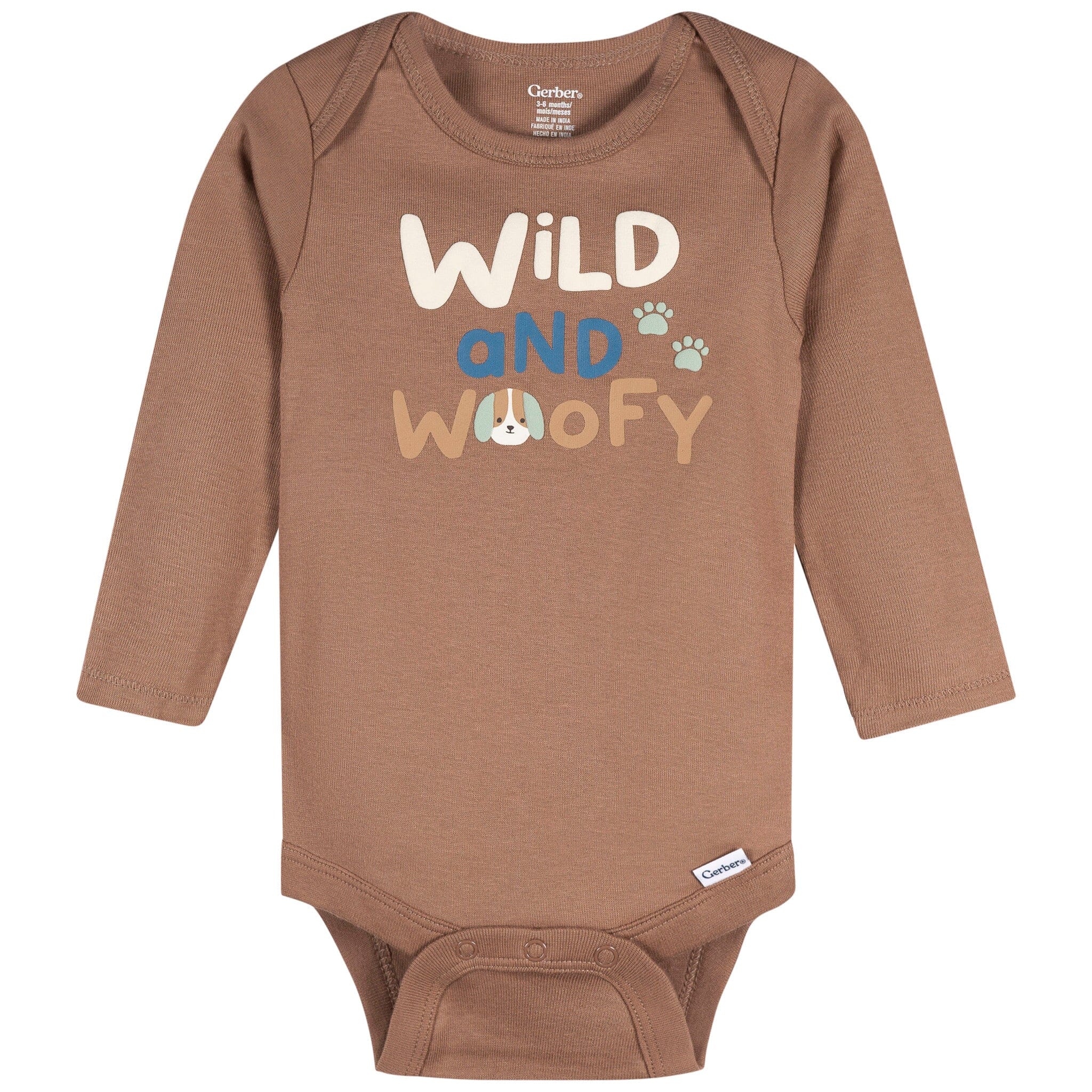 3-Pack Baby Boys Wild Woofy Long Sleeve Onesies® Bodysuits - Image 2