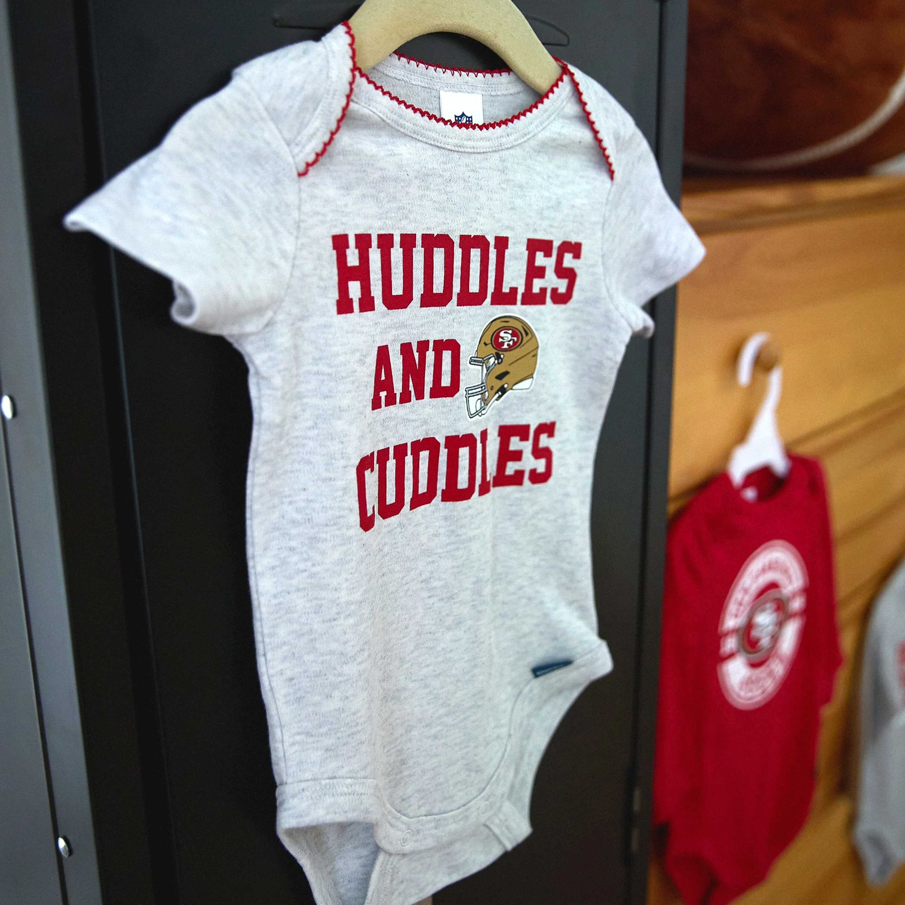 3-Pack Baby Girls San Francisco 49ers Short Sleeve Bodysuits - Image 5