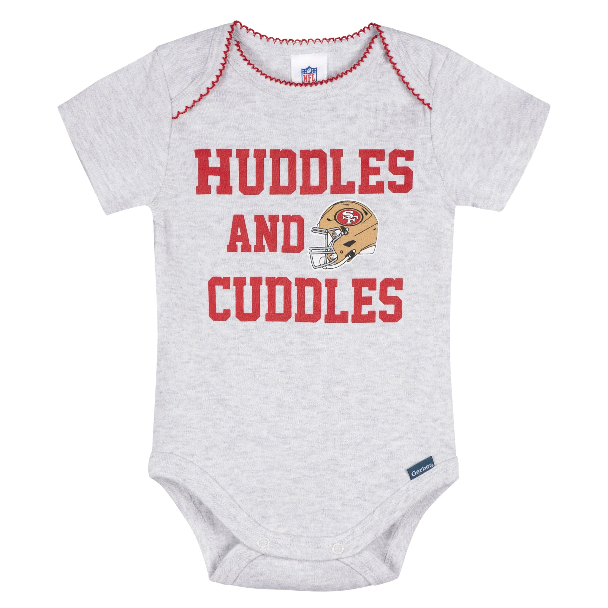 3-Pack Baby Girls San Francisco 49ers Short Sleeve Bodysuits - Image 7