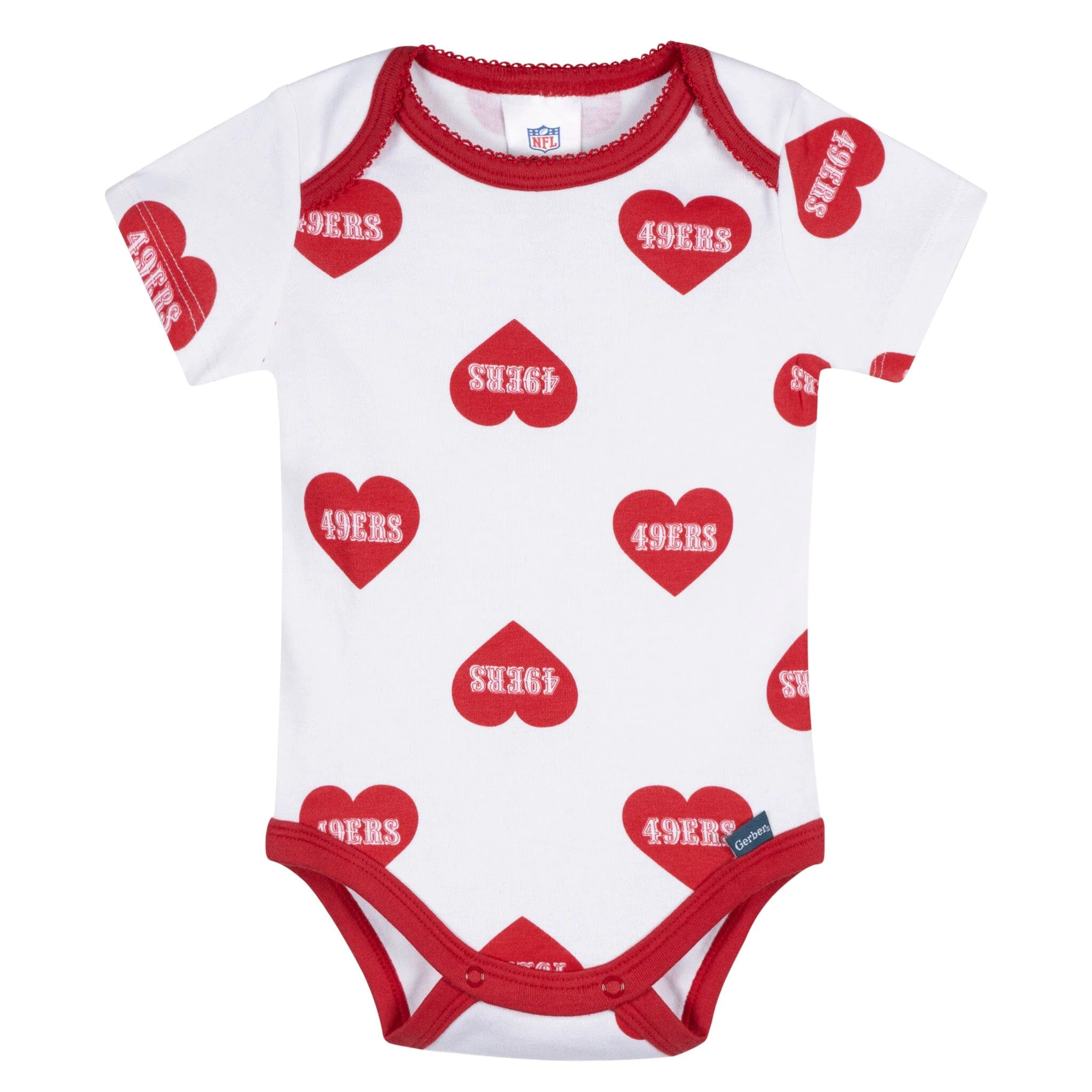 3-Pack Baby Girls San Francisco 49ers Short Sleeve Bodysuits - Image 8