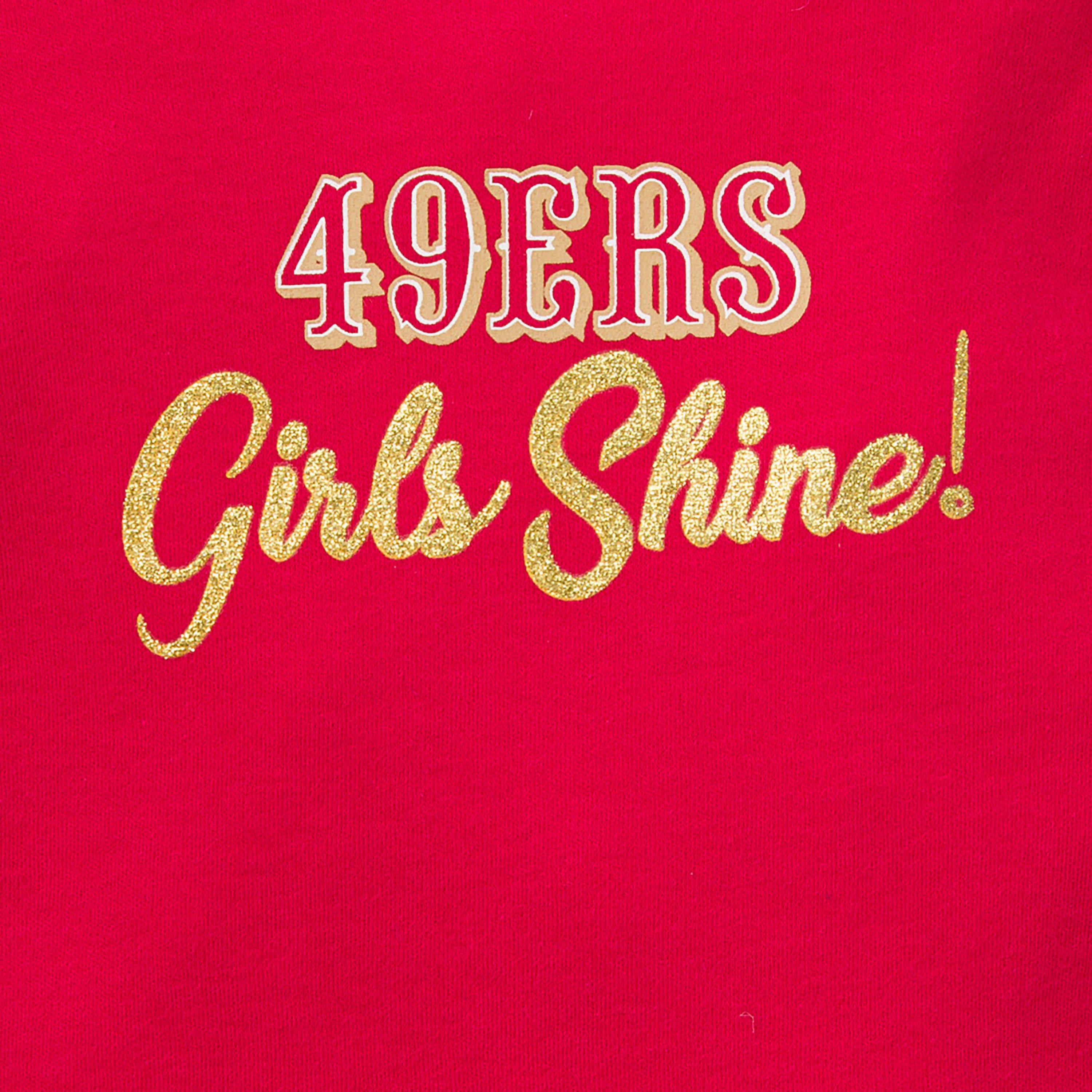 3-Pack Baby Girls 49ers Short Sleeve Bodysuits - Image 3