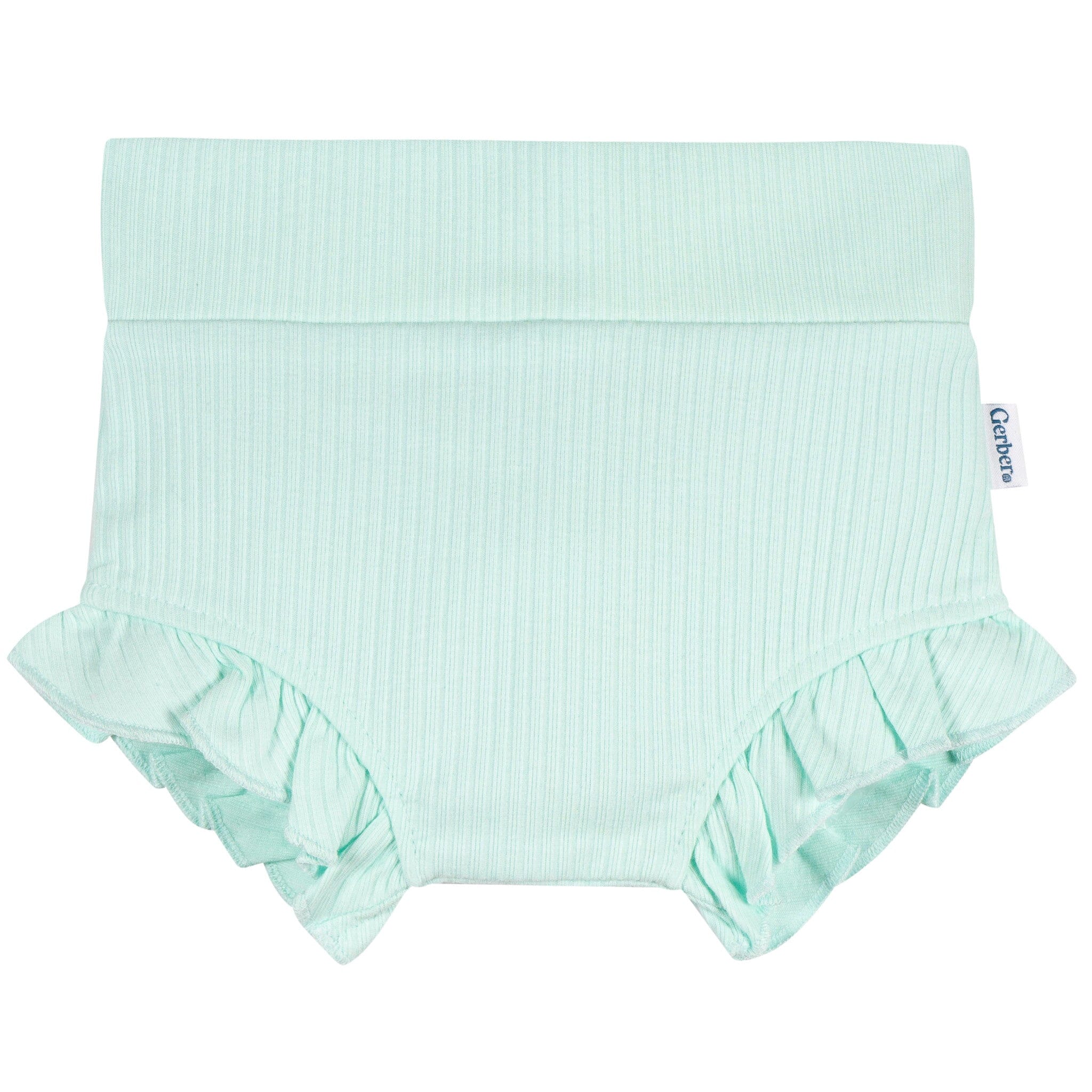 3-Pack Baby Girls Aqua, Gray & Purple Bubble Shorts - Image 2