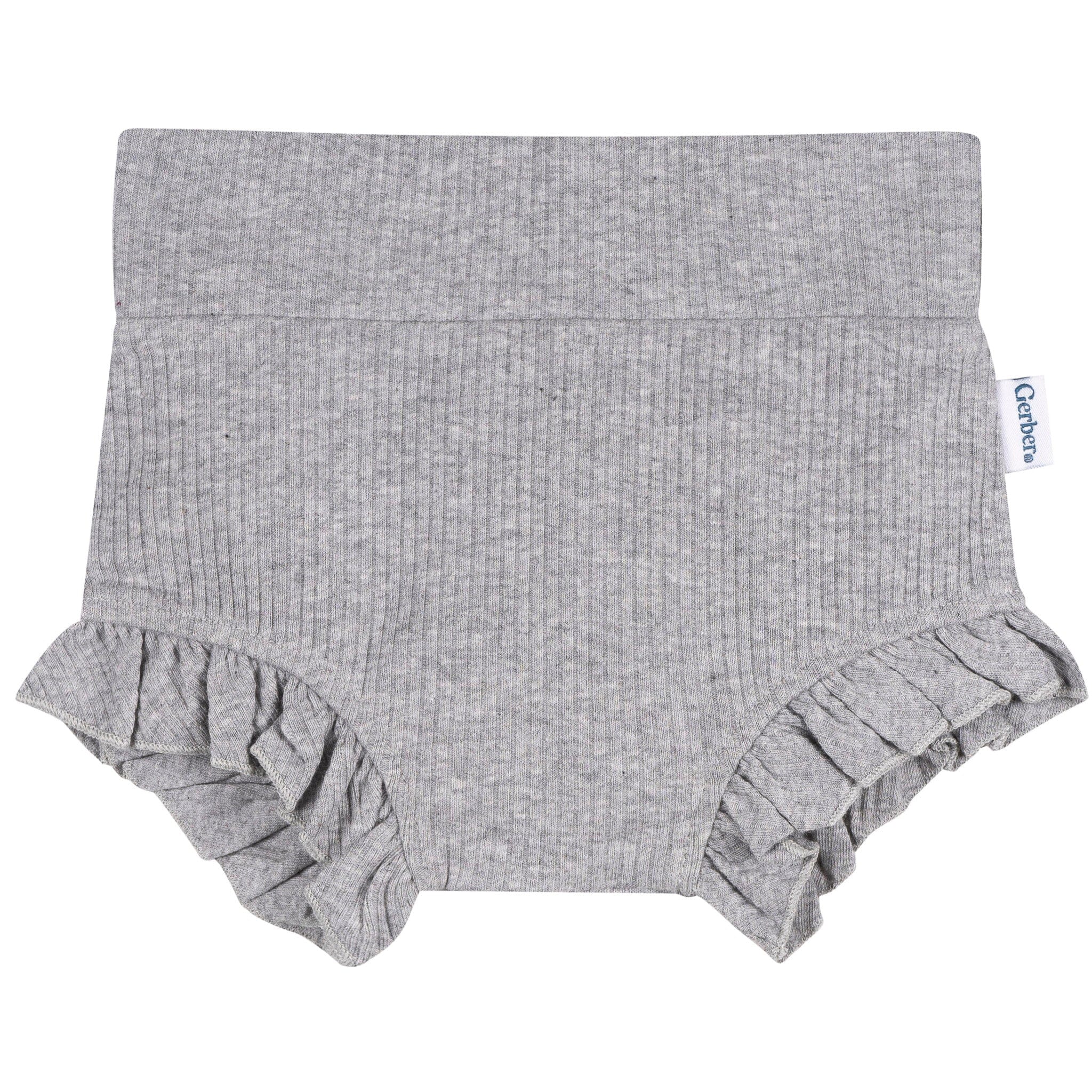 3-Pack Baby Girls Aqua, Gray & Purple Bubble Shorts - Image 5