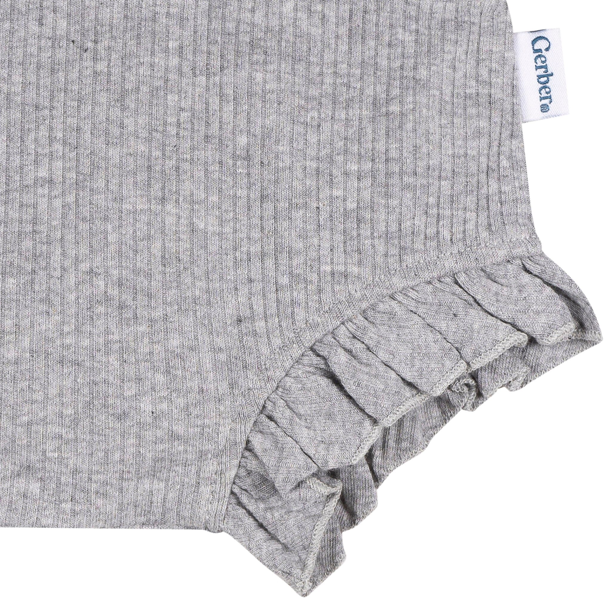 3-Pack Baby Girls Aqua, Gray & Purple Bubble Shorts - Image 7