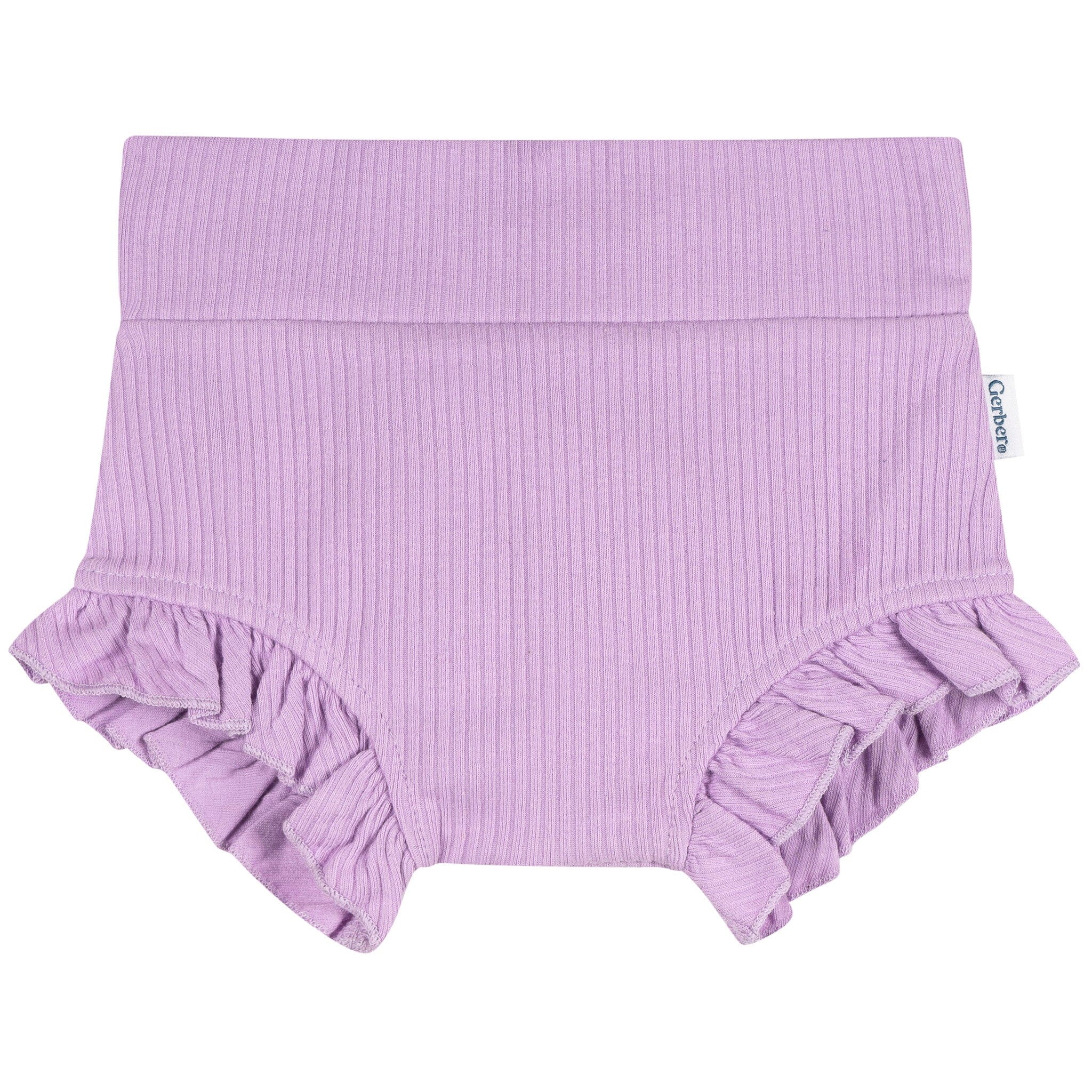 3-Pack Baby Girls Aqua, Gray & Purple Bubble Shorts - Image 8