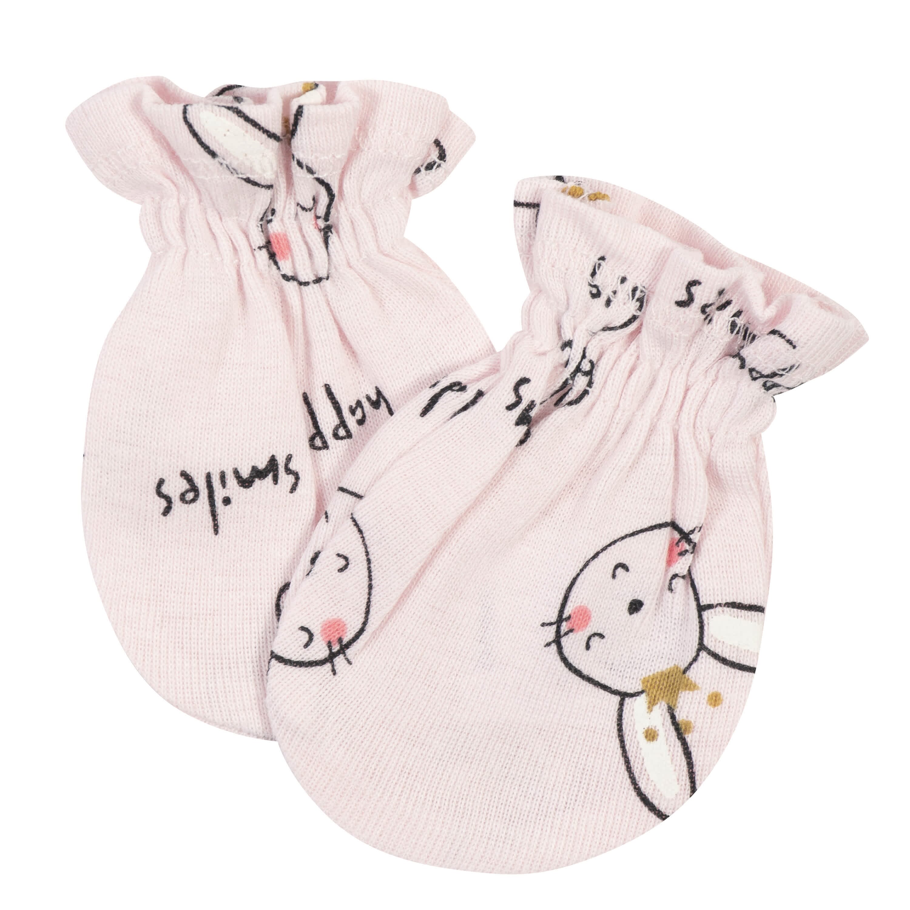 3-Pack Baby Girls Ballerina No Scratch Mittens - Image 4