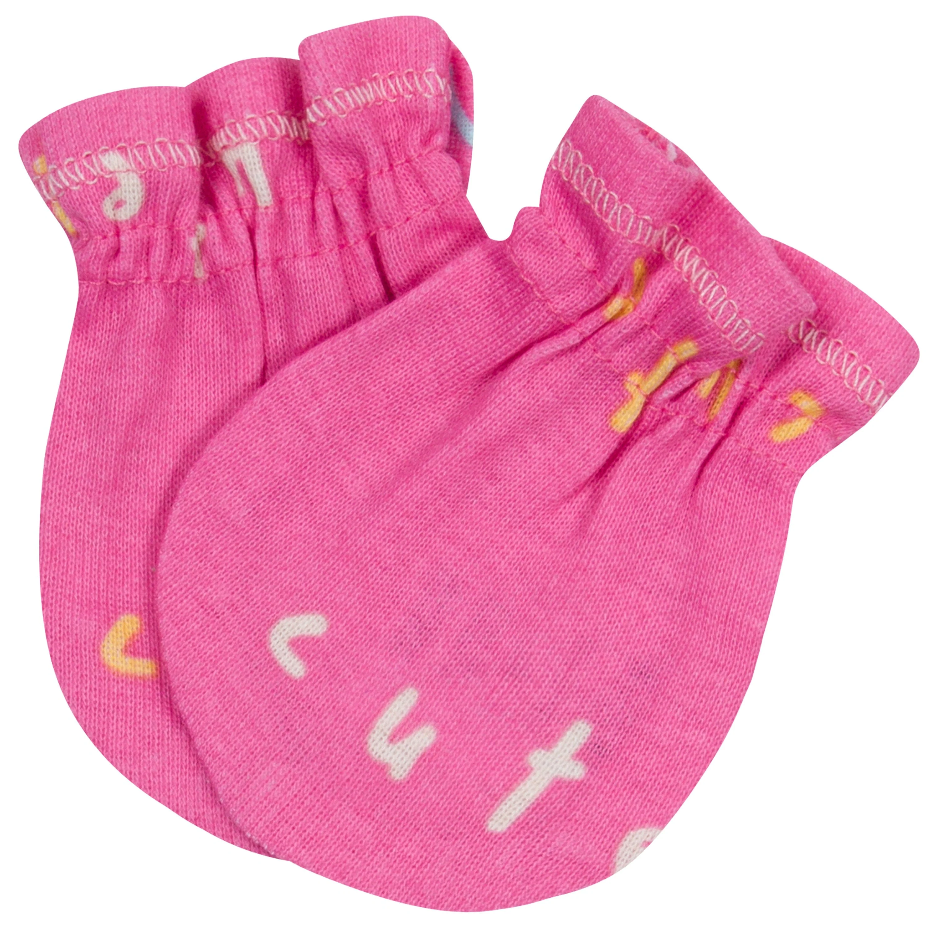 3-Pack Baby Girls Bear No Scratch Mittens - Image 3