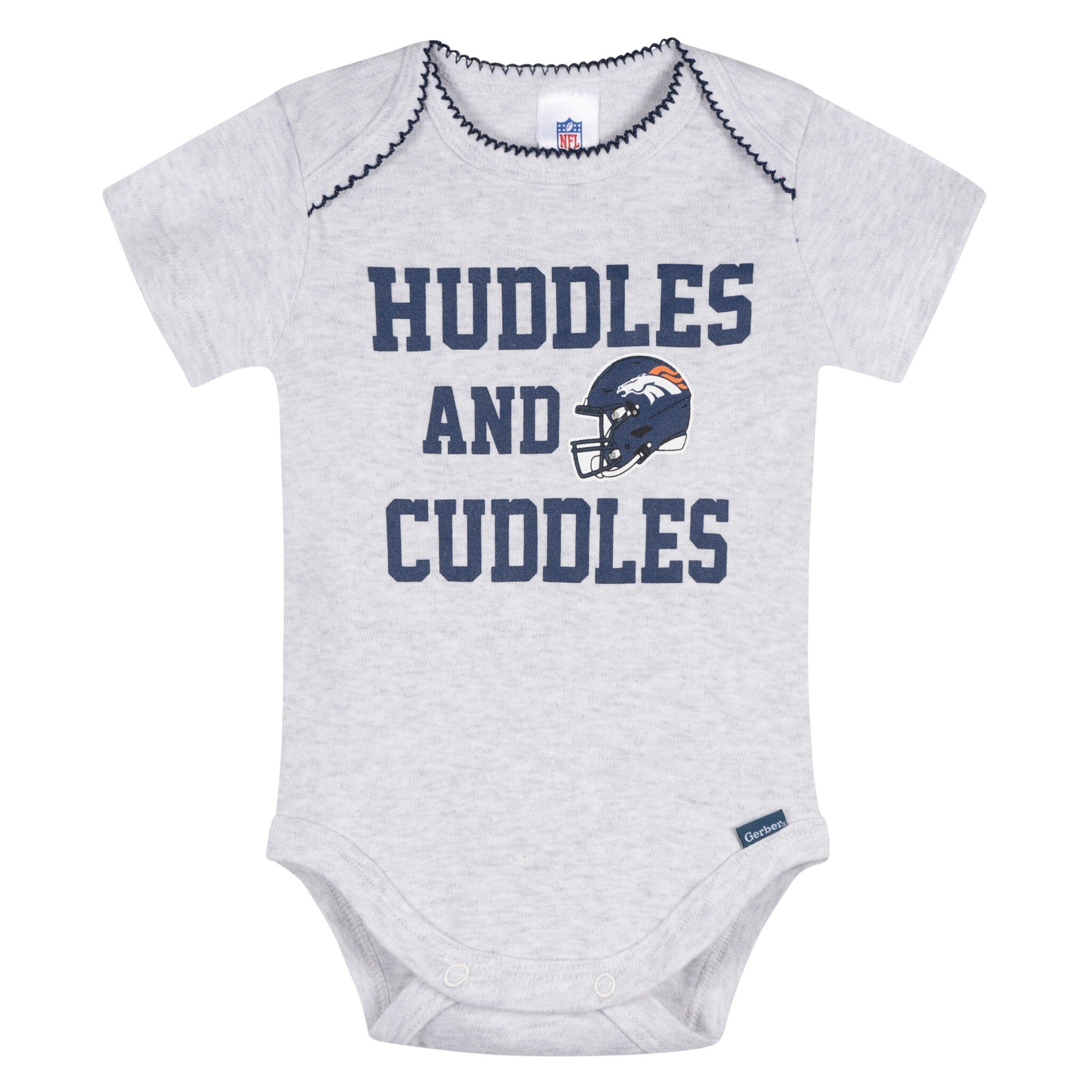 3-Pack Baby Girls Denver Broncos Short Sleeve Bodysuits - Image 3