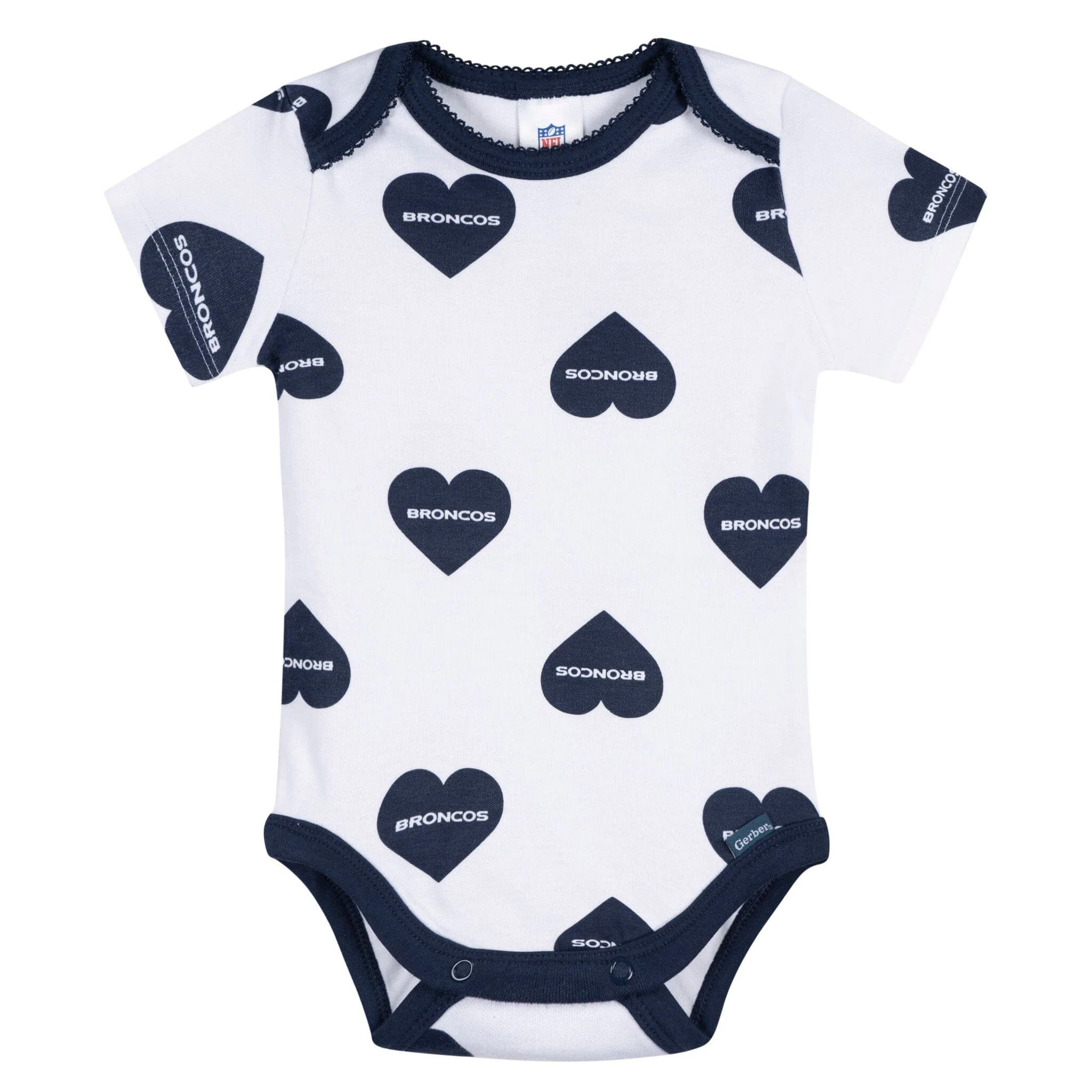 3-Pack Baby Girls Denver Broncos Short Sleeve Bodysuits - Image 4