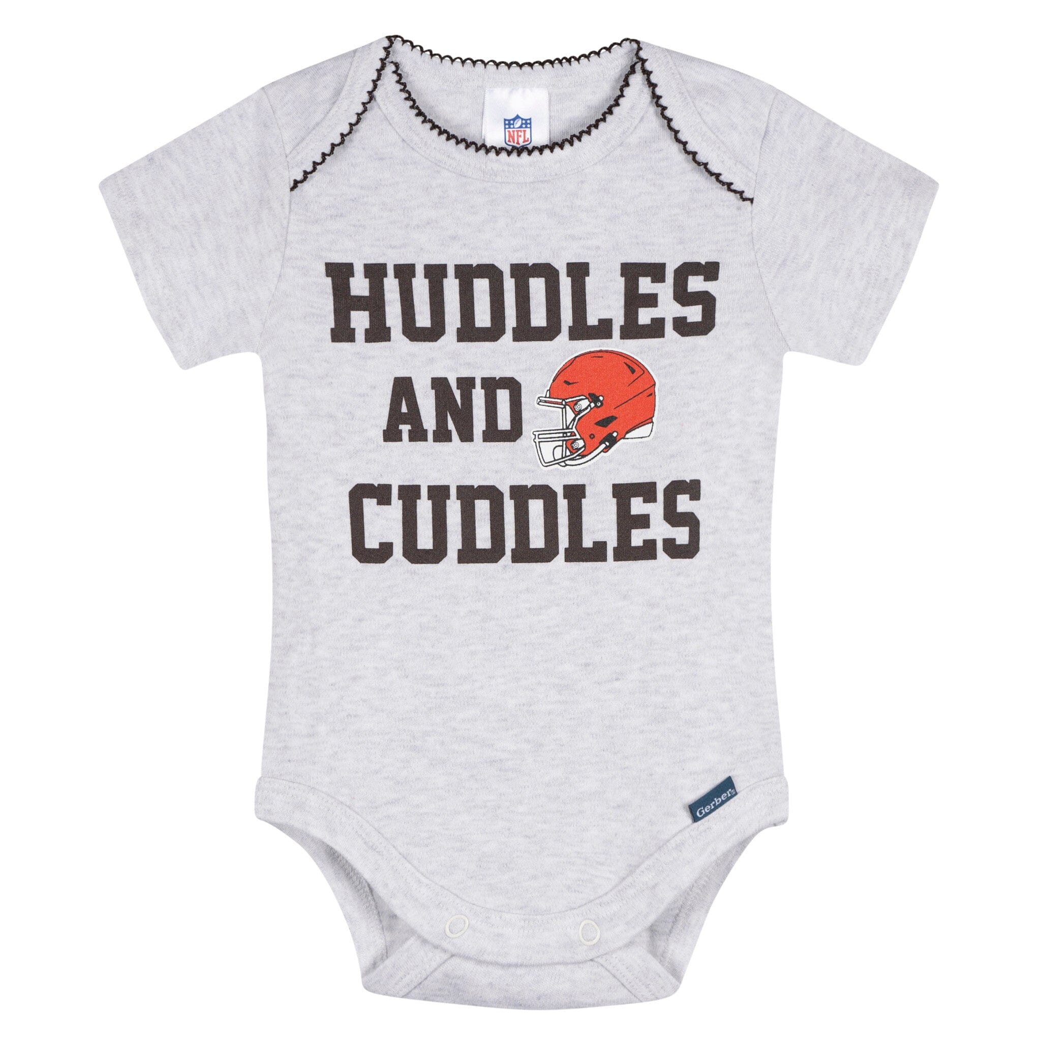 3-Pack Baby Girls Cleveland Browns Short Sleeve Bodysuits - Image 3