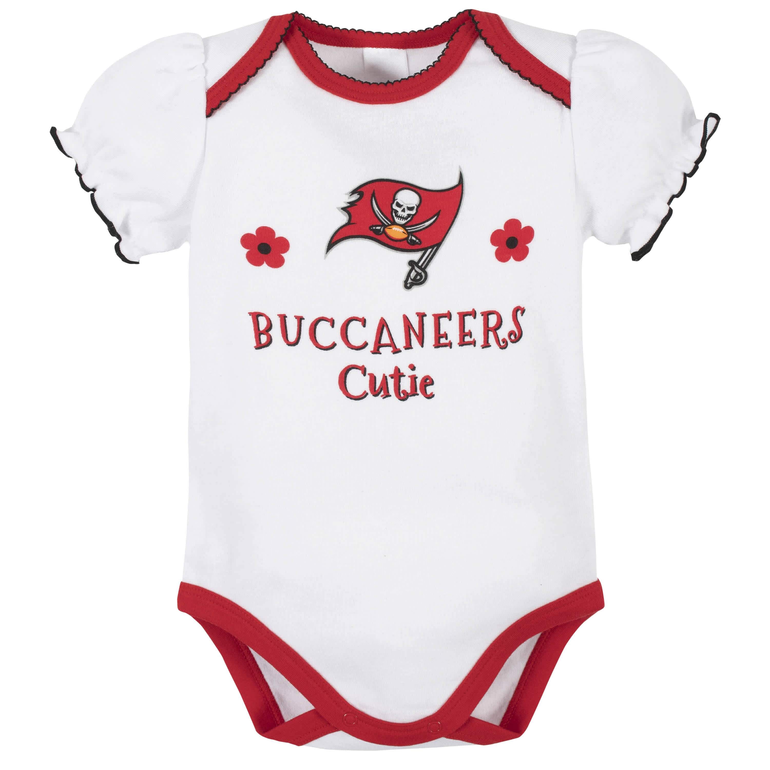 Tampa Bay Buccaneers Baby Girls Short Sleeve Bodysuits - Image 2