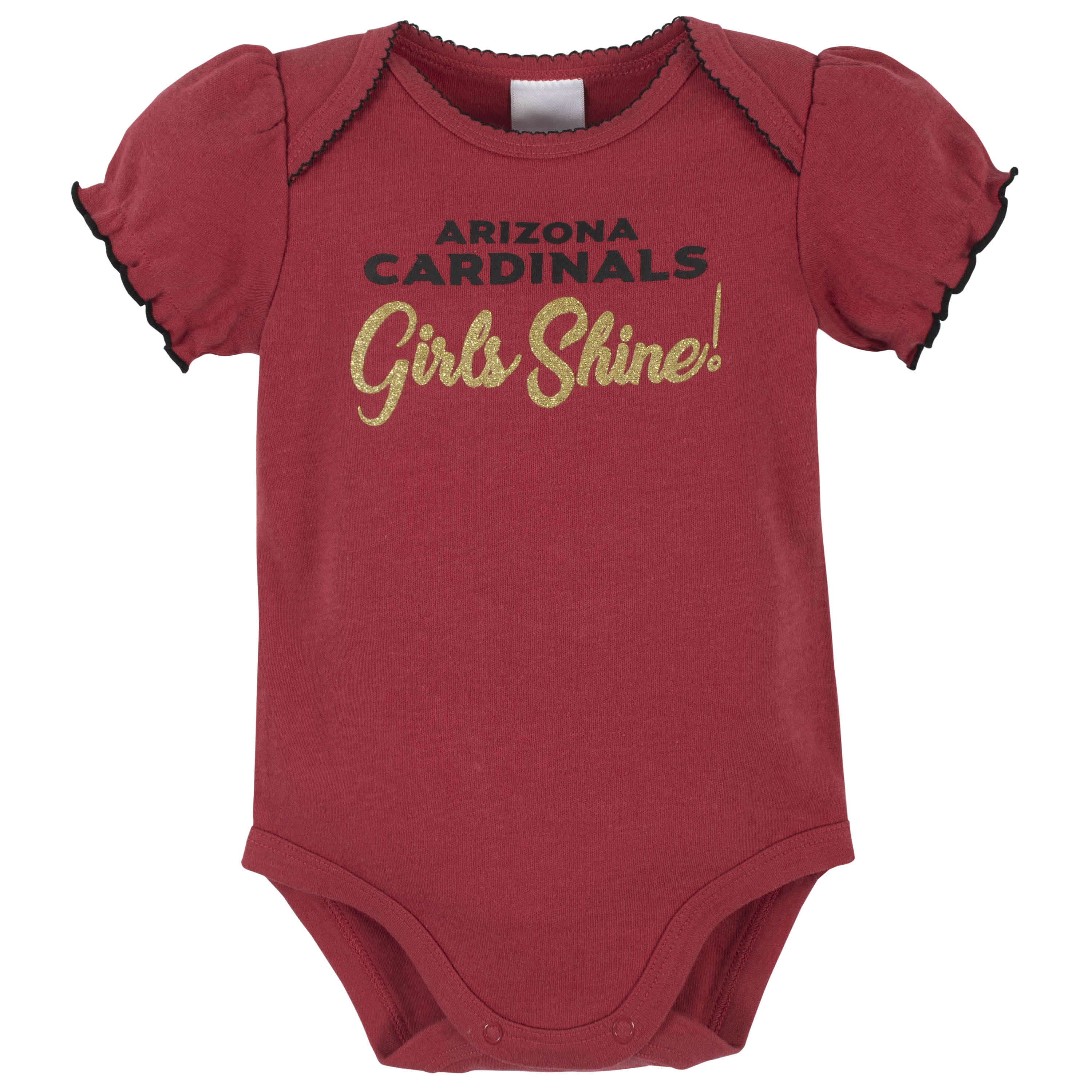 3-Pack Baby Girls Arizona Cardinals Short Sleeve Bodysuits - Image 3